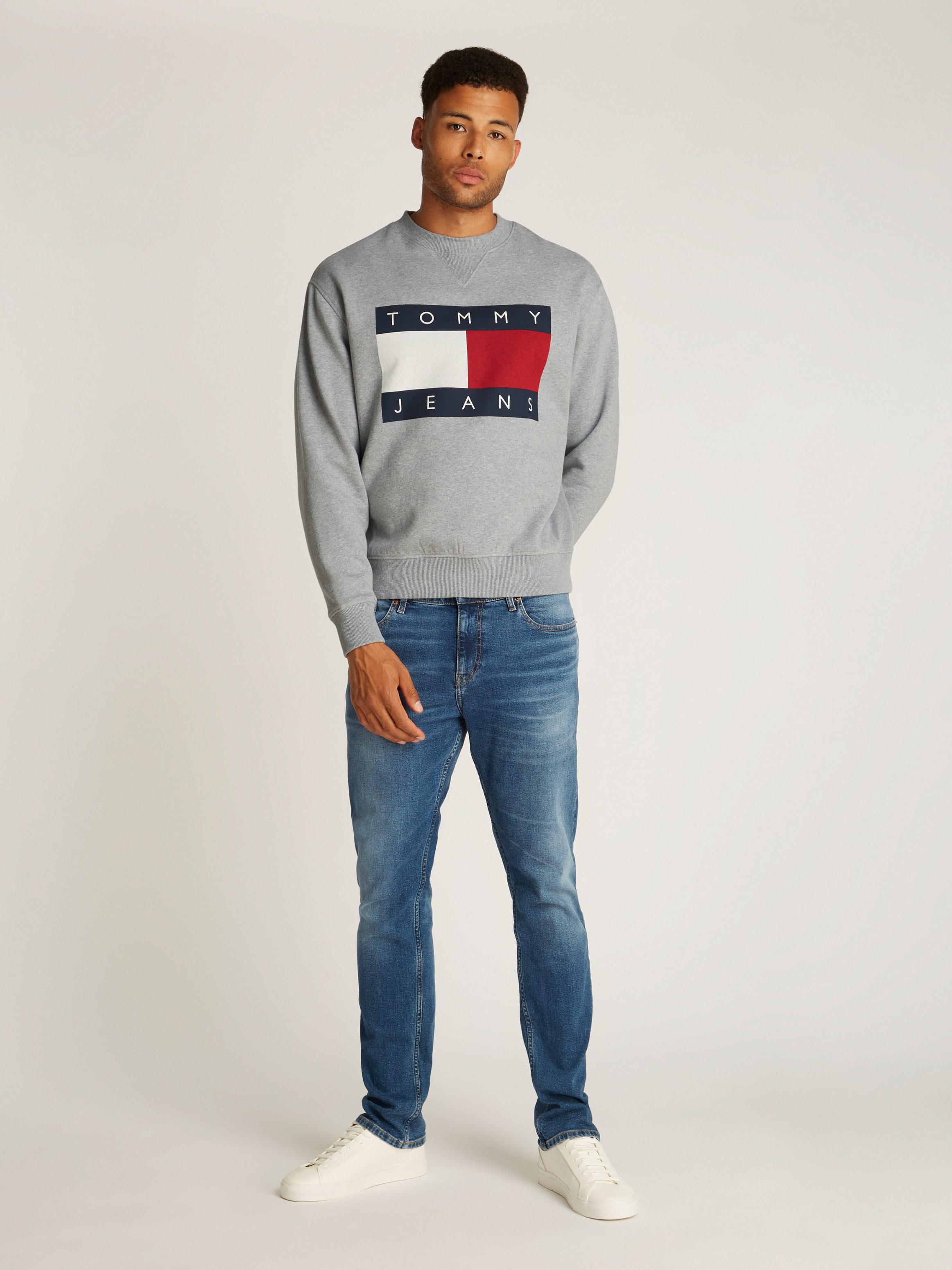 TOMMY JEANS Sweatshirt TJM MELANGE FLAG CREW