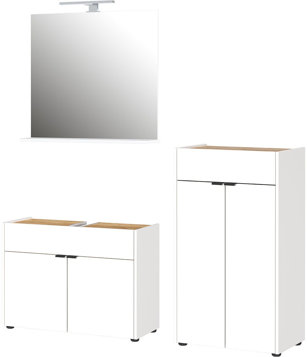 GERMANIA Badmeubelset Ameca Badset bestaande uit wastafelonderkast, spiegel & commode (3 stuks)
