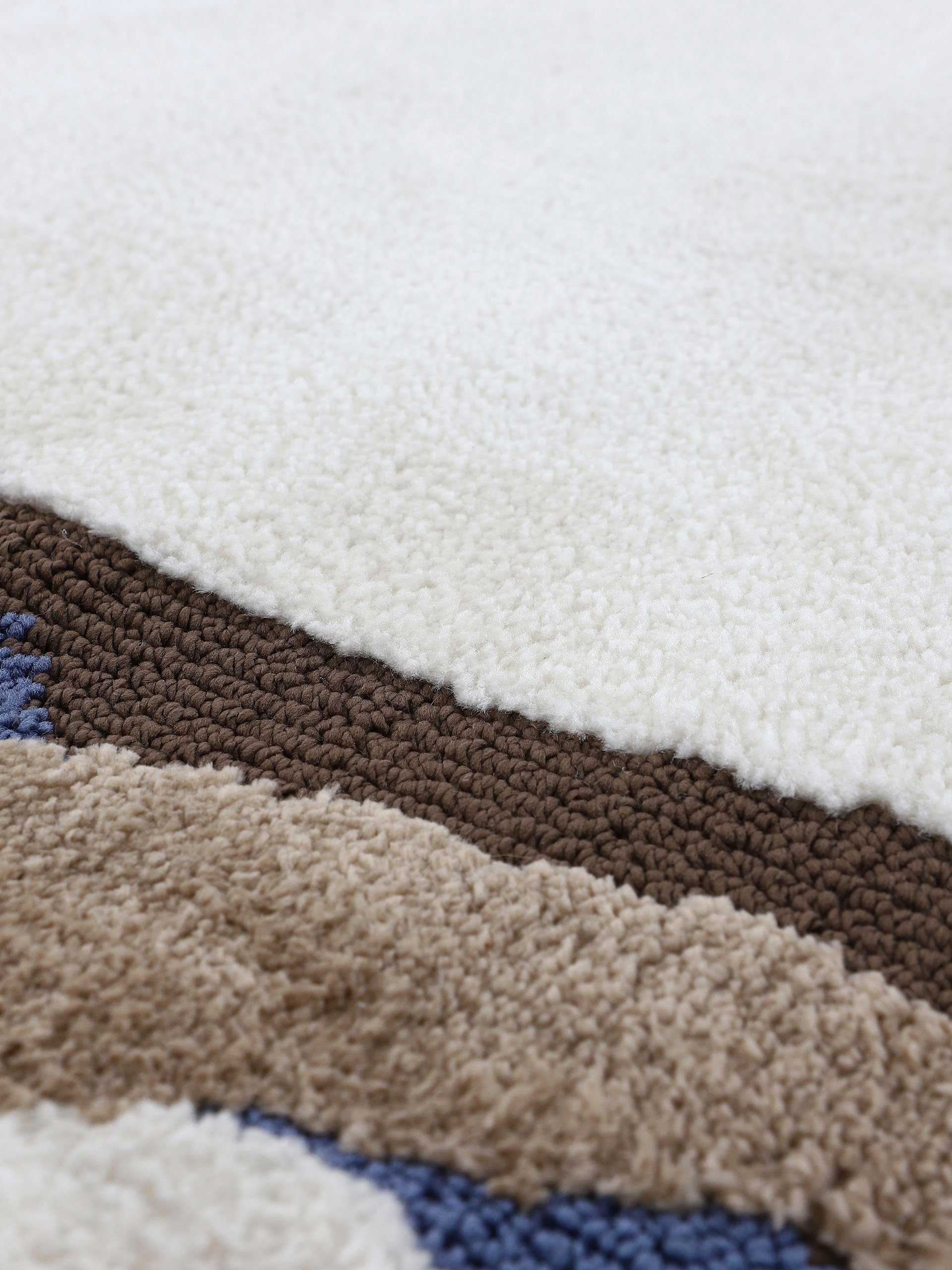 carpetfine Vloerkleed Holly 6 Effen kleuren, met bies, woonkamer