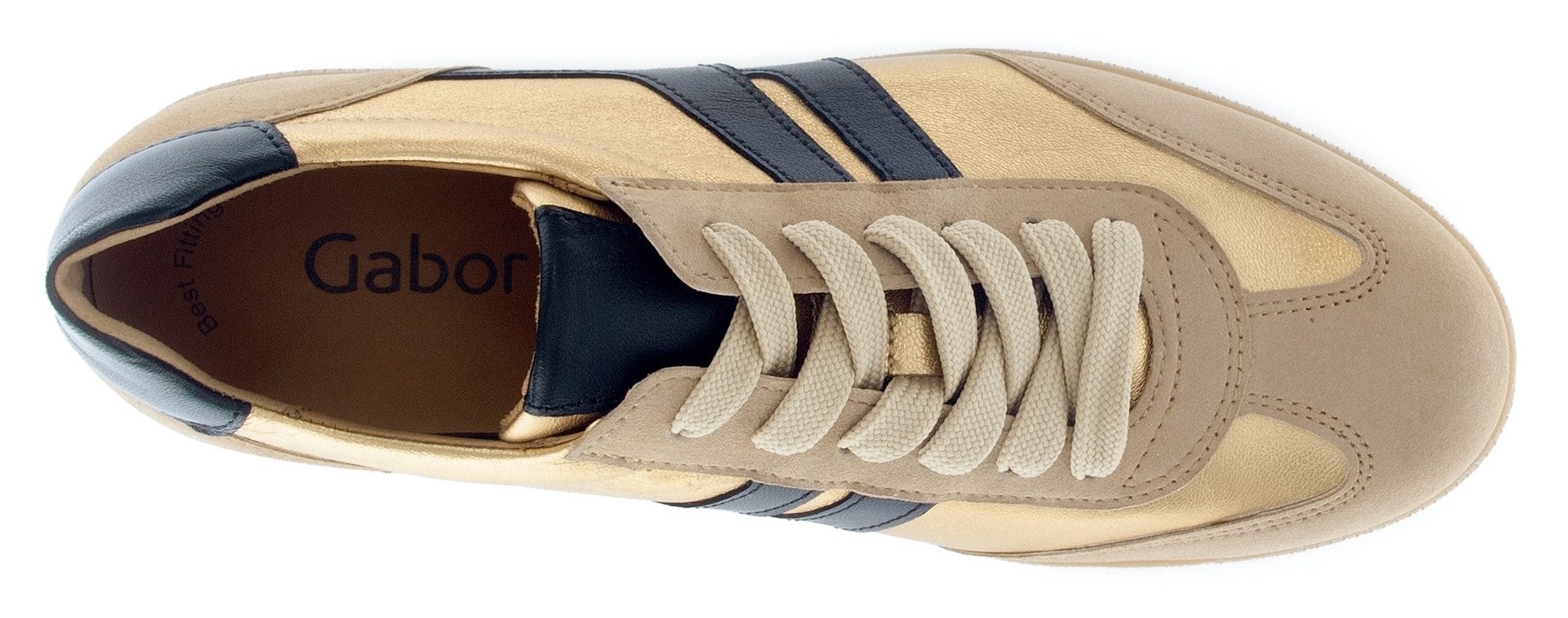 Gabor Plateausneakers , vrijetijdsschoen, halfschoen, veterschoen met gepolsterde schacht