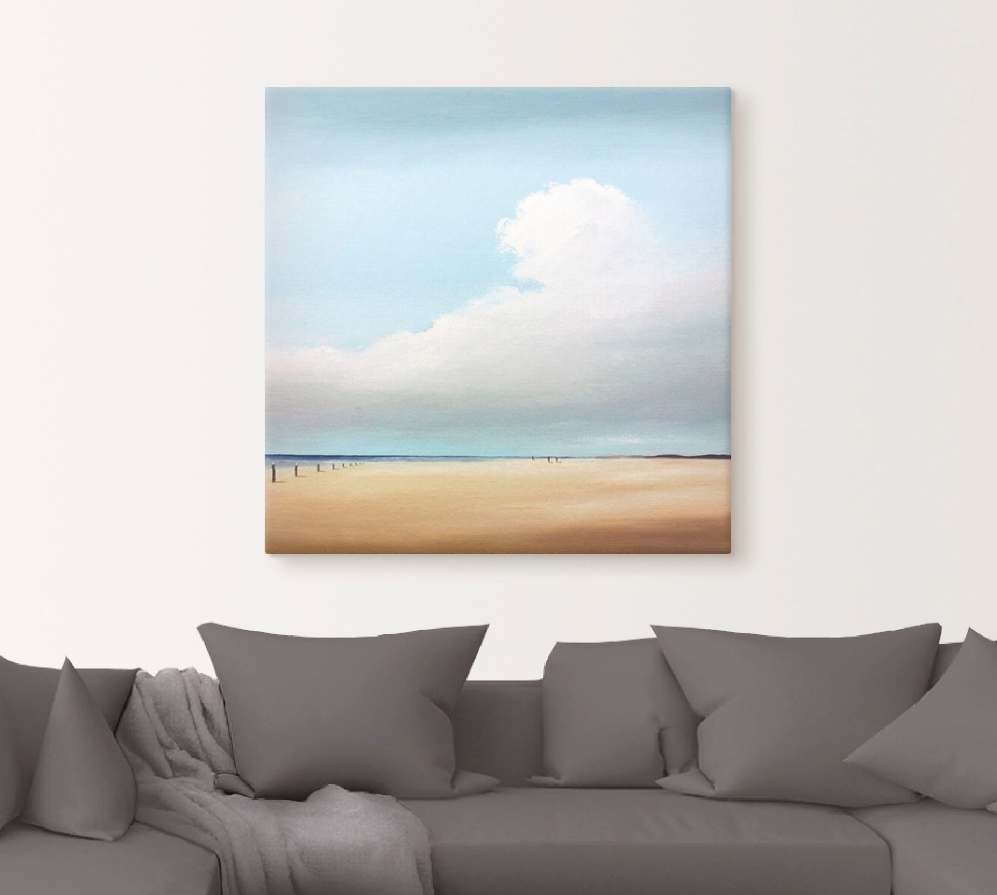 Artland Artprint op linnen Wandeling I gespannen op een spieraam