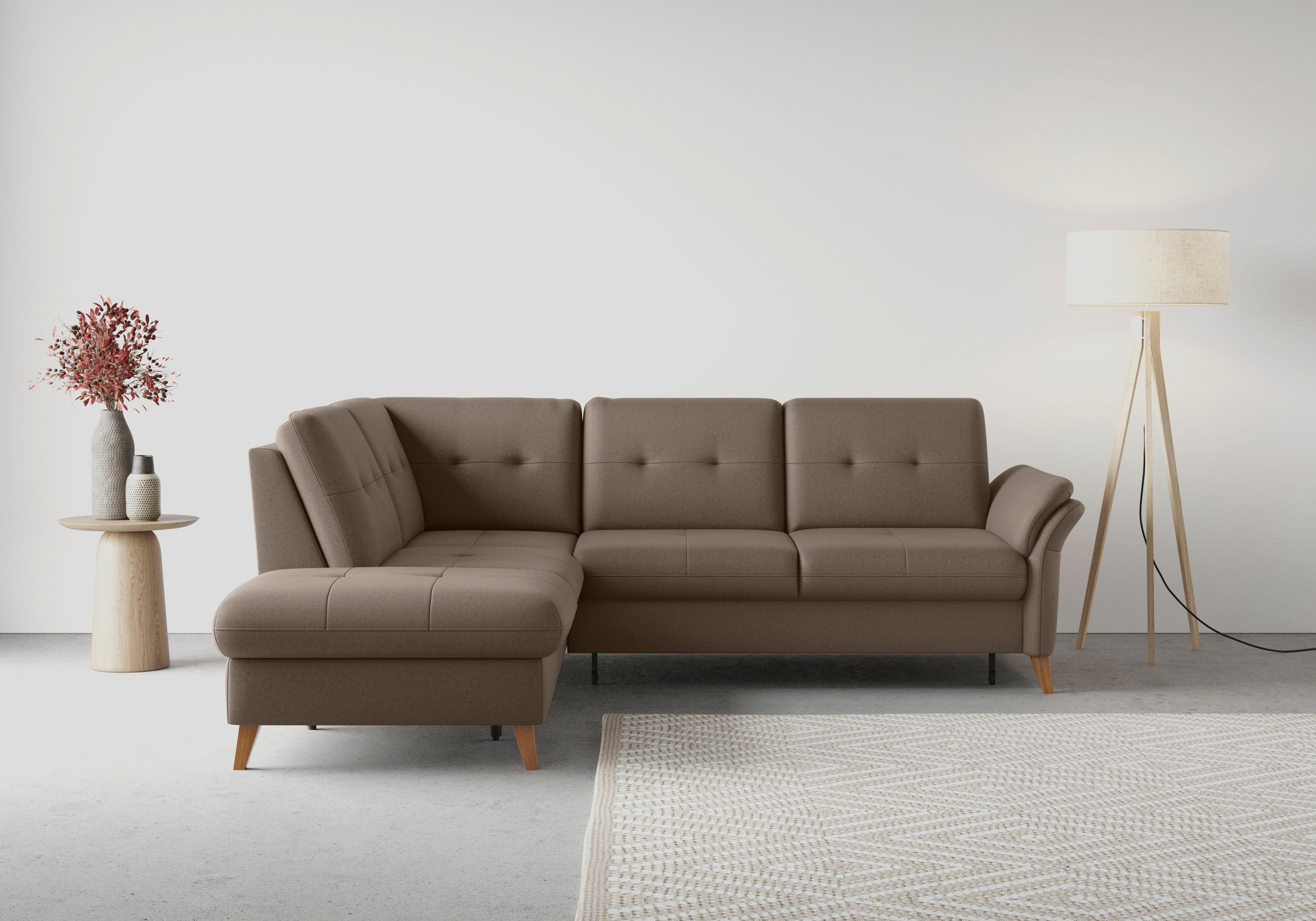 sit&more Hoekbank Göteborg inclusief zitdiepteverstelling, optioneel met bedfunctie & bedlade