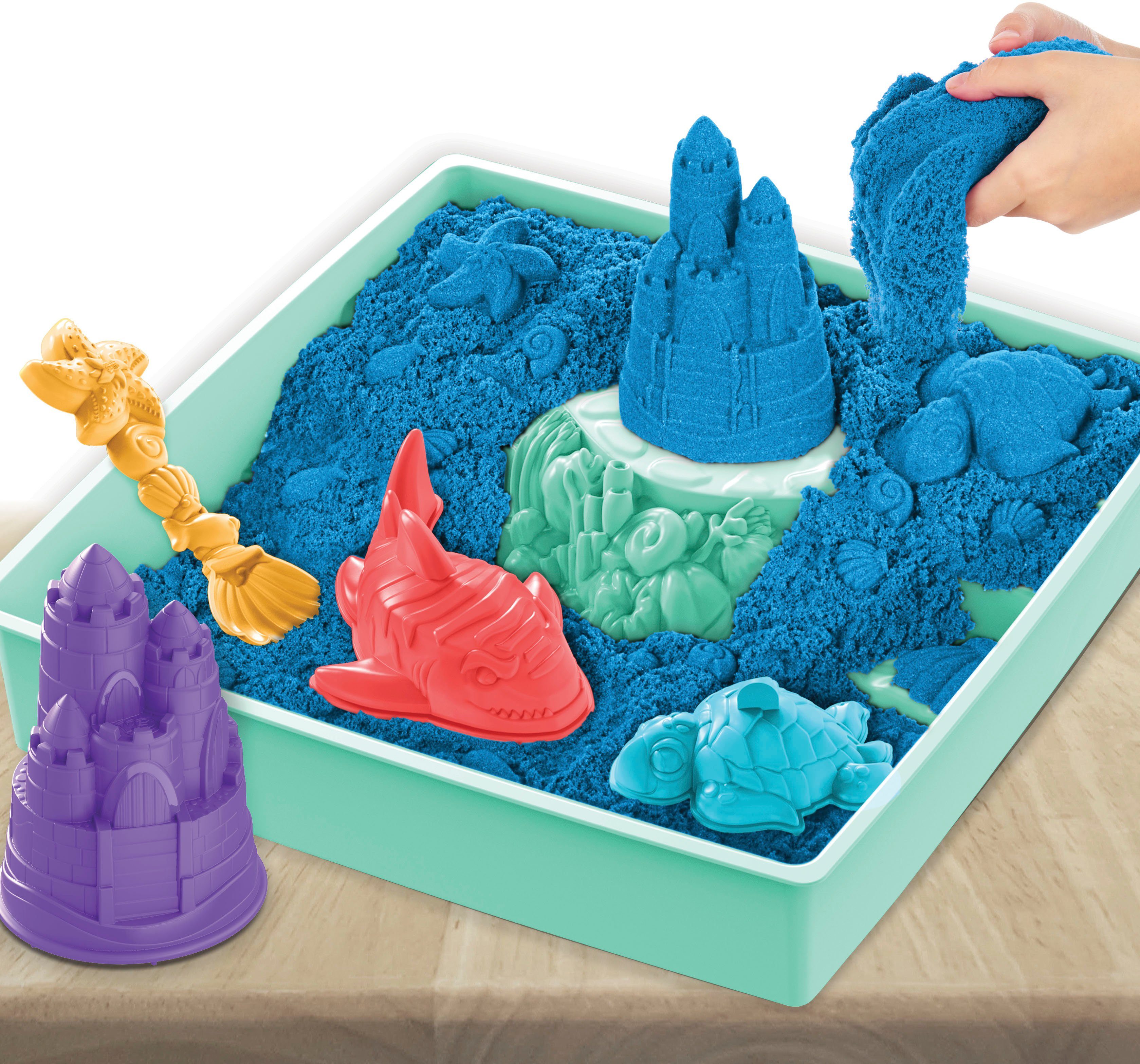 Spin Master Knutselset Kinetic Sand - Box 454 g - Blauw