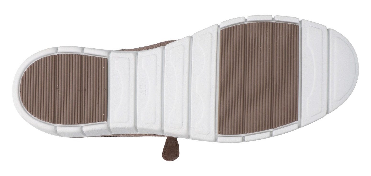 Caprice Sneakers met sleehak vrijetijdsschoen, lage schoen, veterschoen in comfortwijdte h = zeer breed