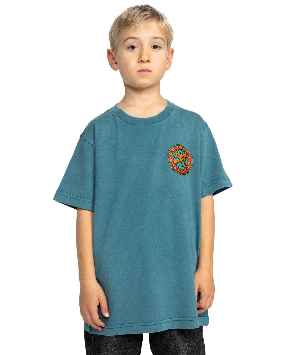 DC Shoes Shirttop Spinner jongens shirts maat 12(148-156cm) blauw