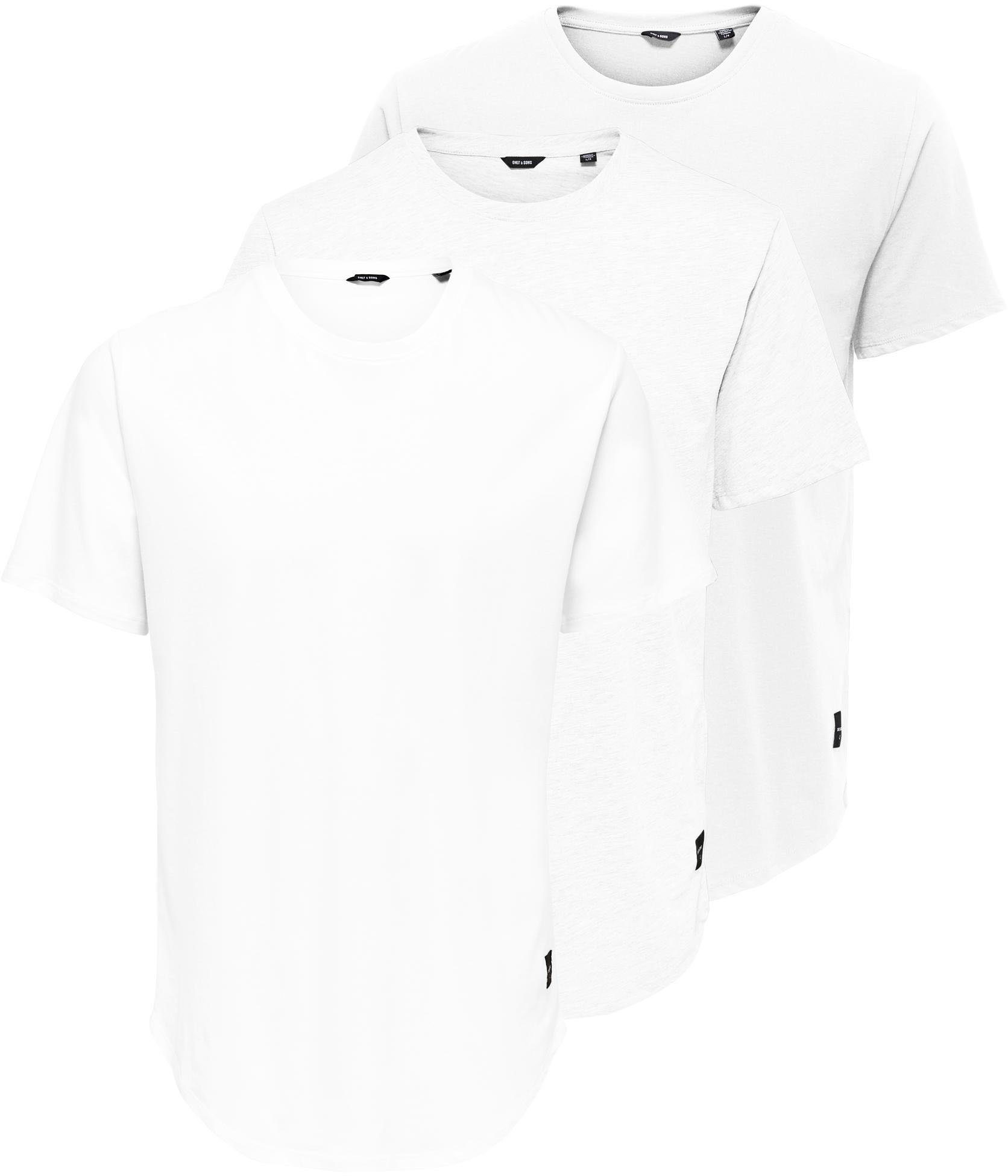 NU 20% KORTING: ONLY & SONS T-shirt (set, Set van 3)