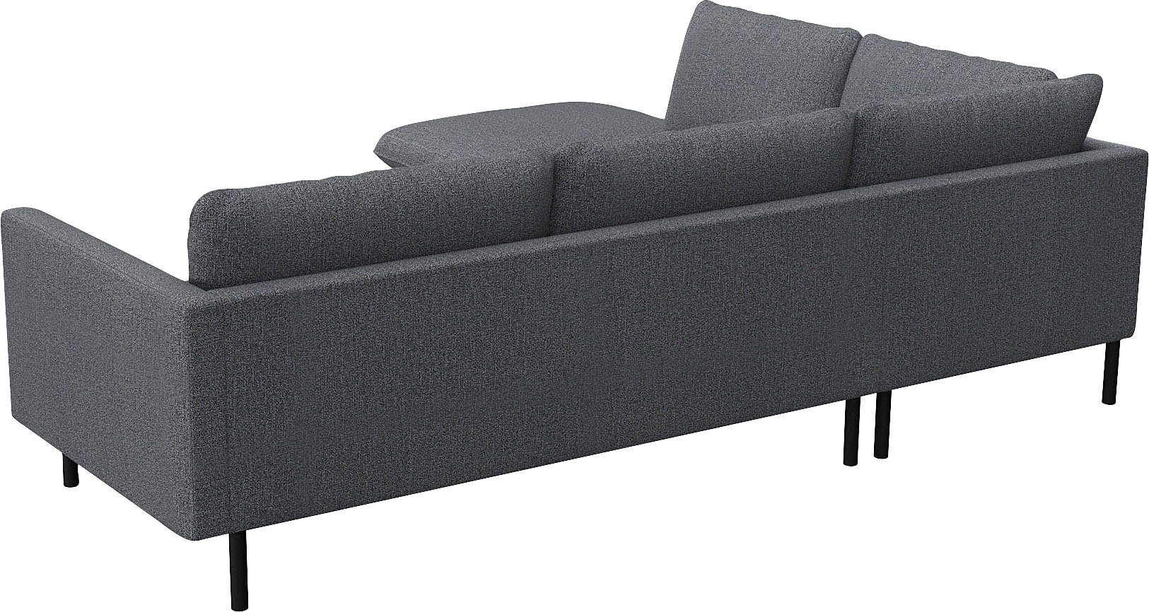 FLEXLUX Hoekbank Bolzano designbank, comfortabel door koudschuim in de zitting, L-vorm
