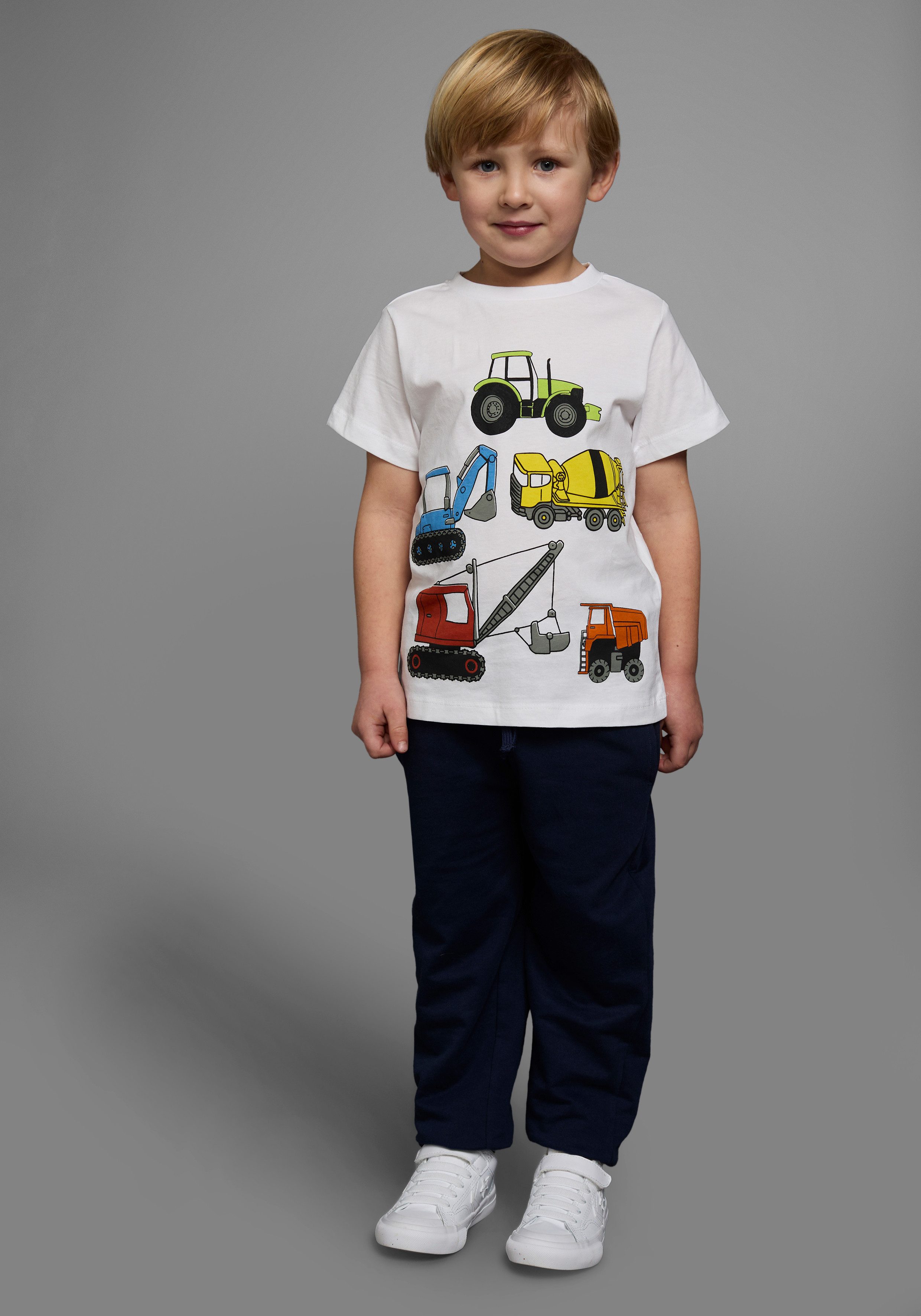 KIDSWORLD T-shirt Met alle BAGGER & CO. Print Korte mouwen, bedrukt, ronde hals, van katoen