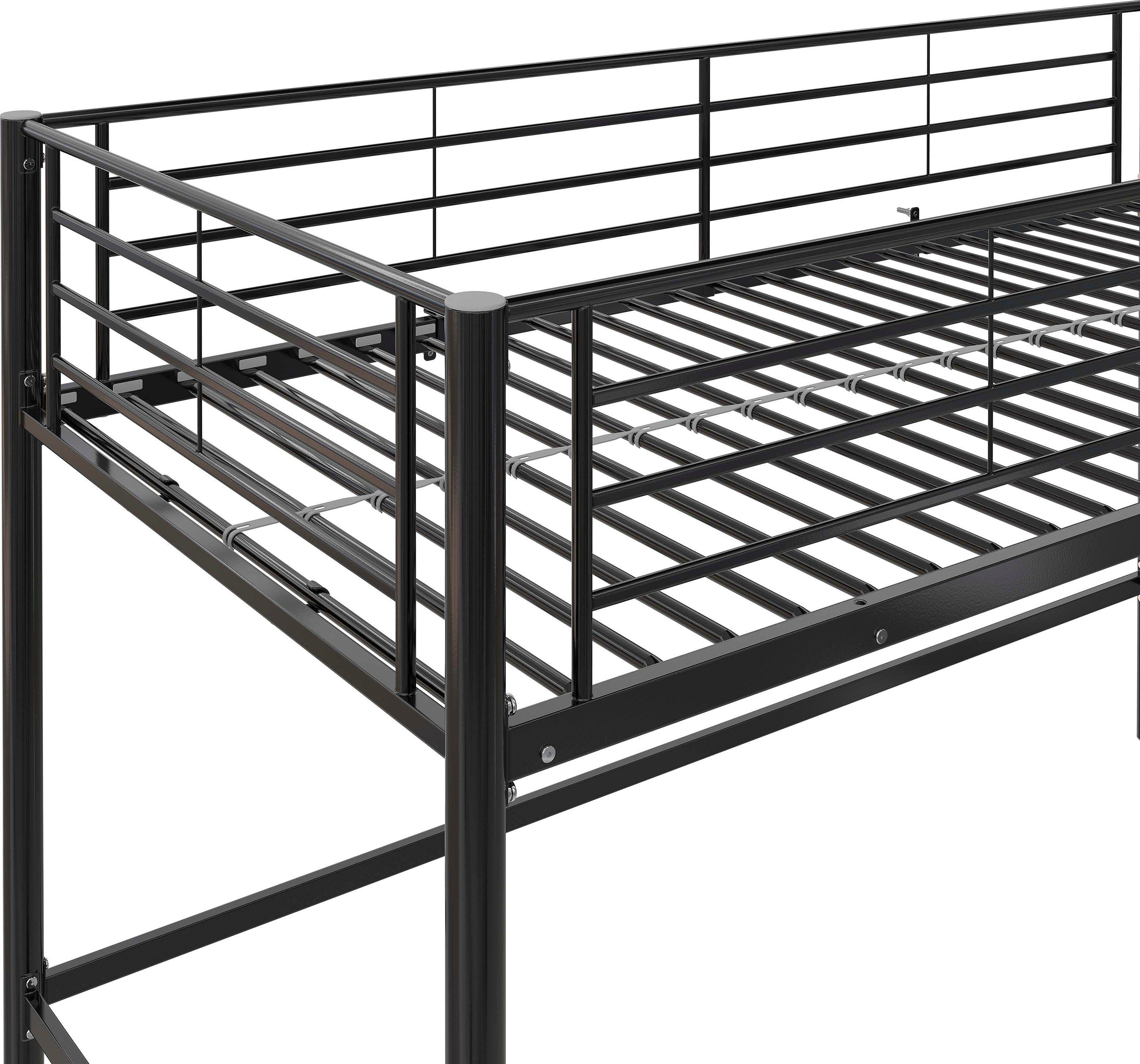 Lüttenhütt Hoogslaper Nils met lattenbodem en ladder, matrasmaat 90x200 cm, hoogte 129 cm