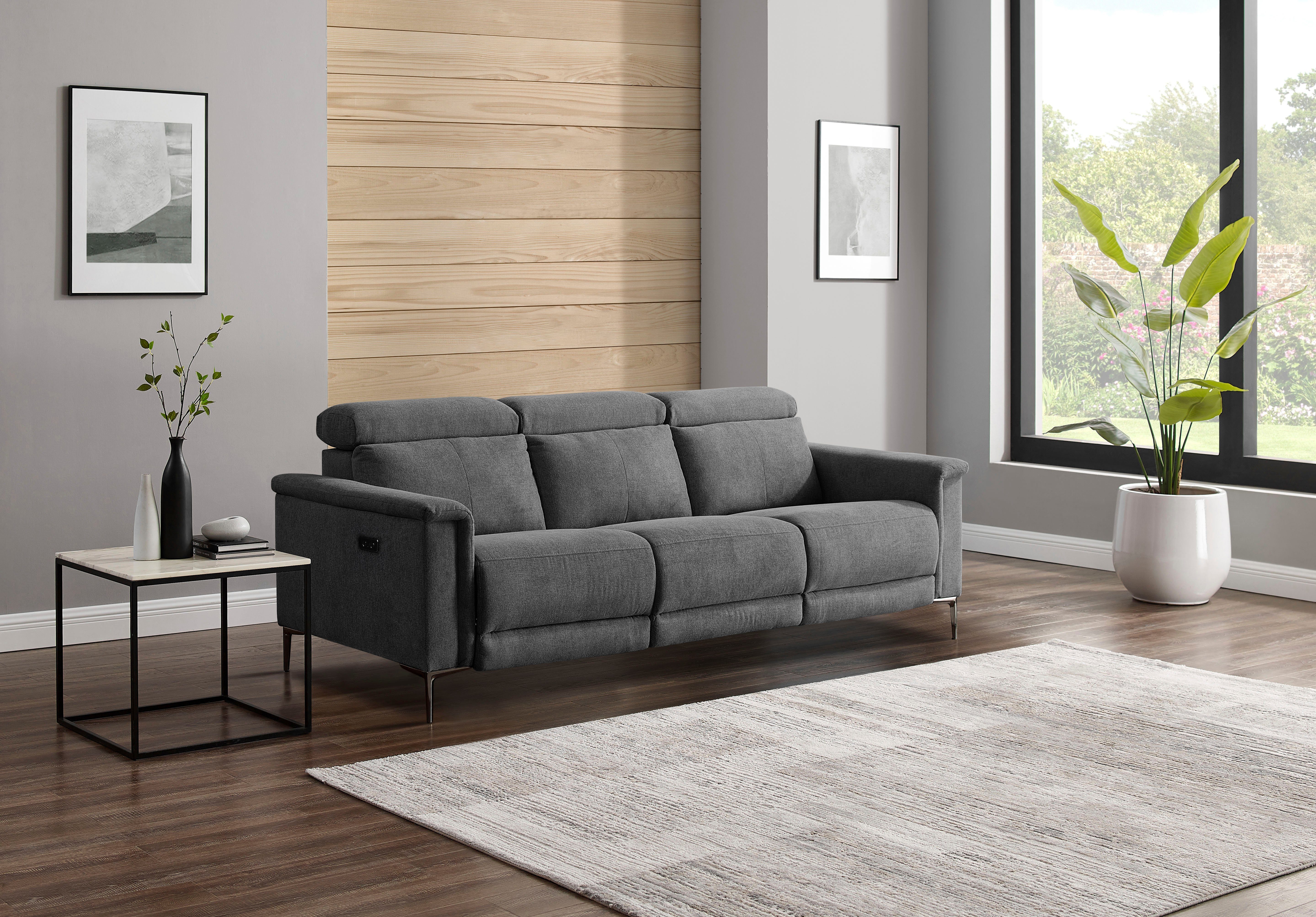 Places of Style 3-zitsbank Lund, met handmatige en elektrische relaxfunctie