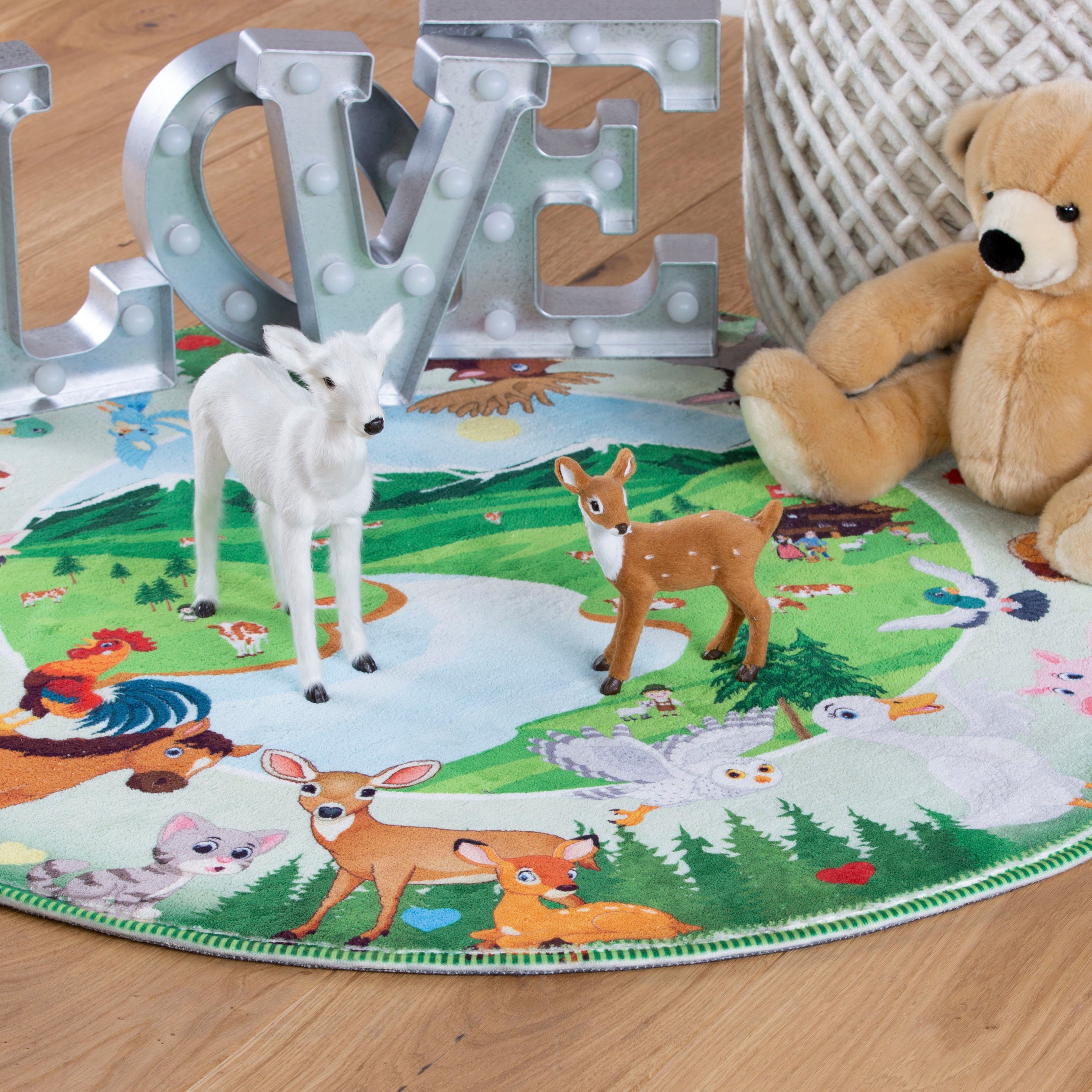 Obsession Kindervloerkleed My Juno 476 Speelkleed, motief dieren, kinderkamer
