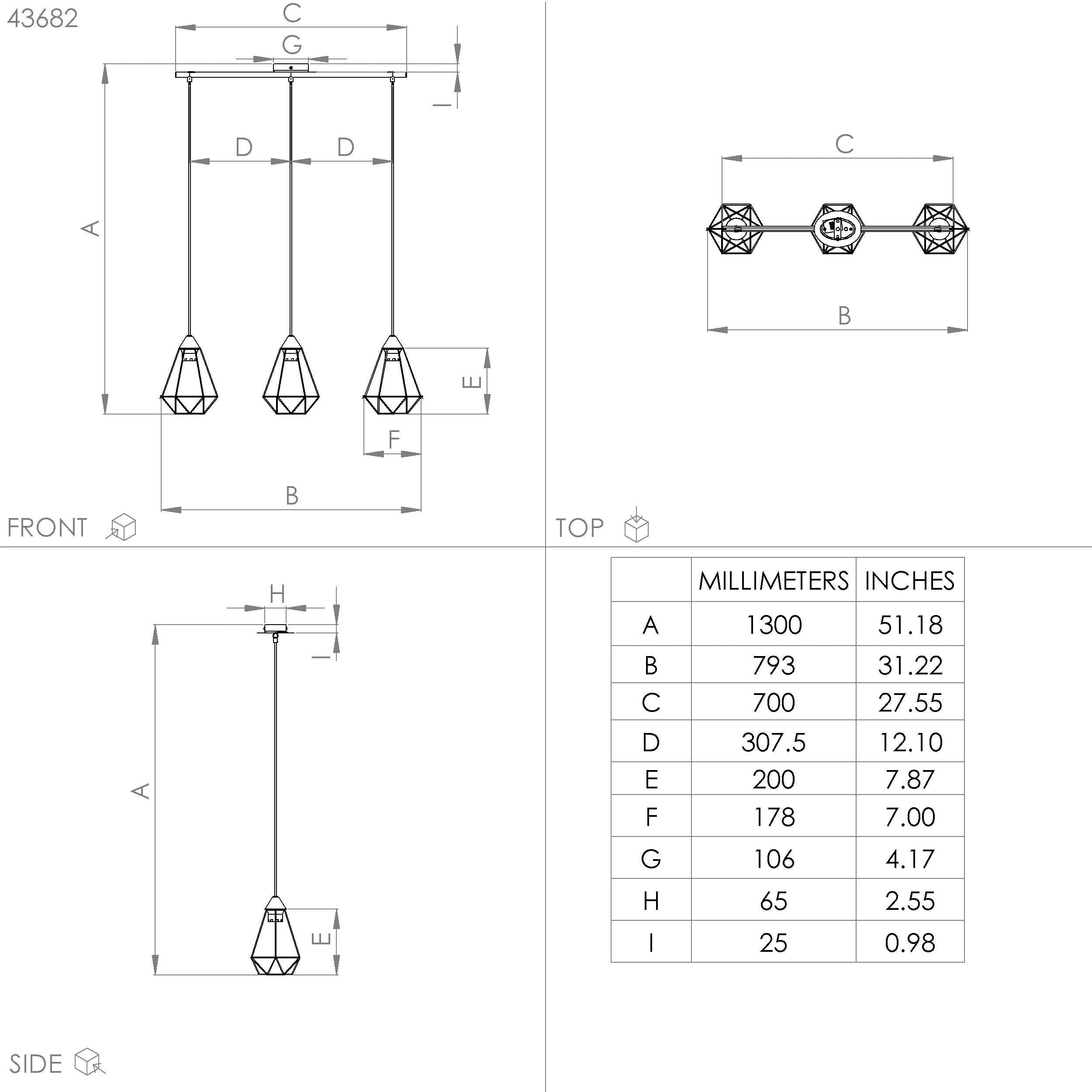 EGLO Hanglamp TARBES (1 stuk)