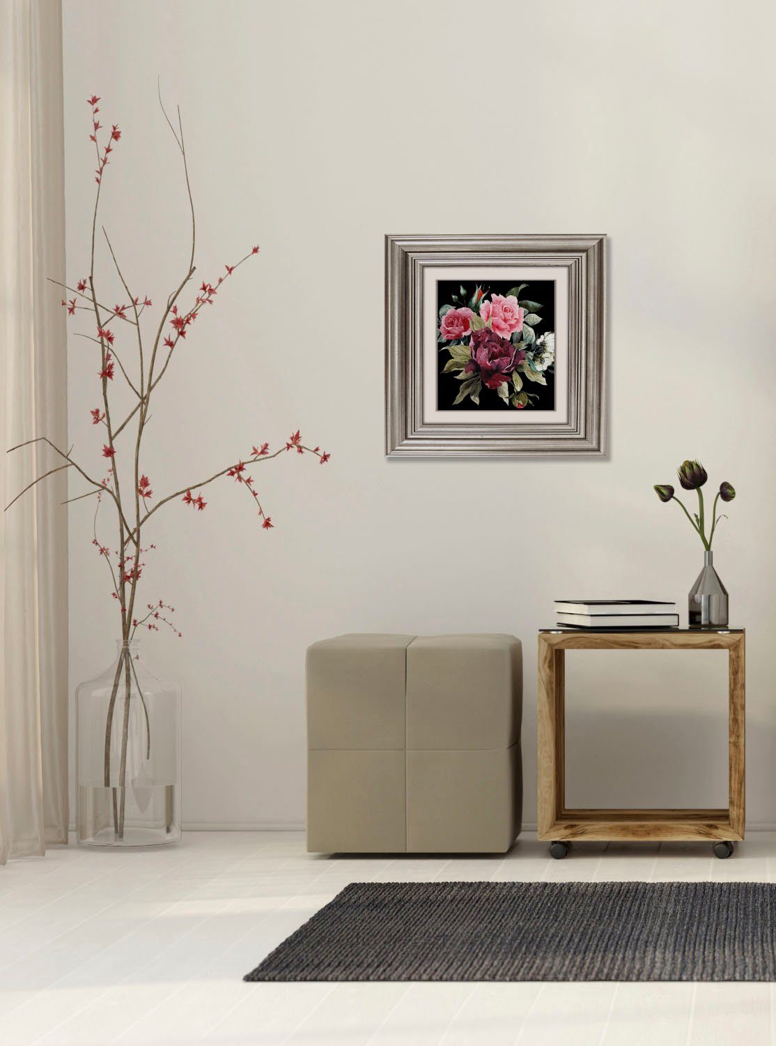 queence Artprint op acrylglas Bloemen Fine Art-print in galeriekwaliteit