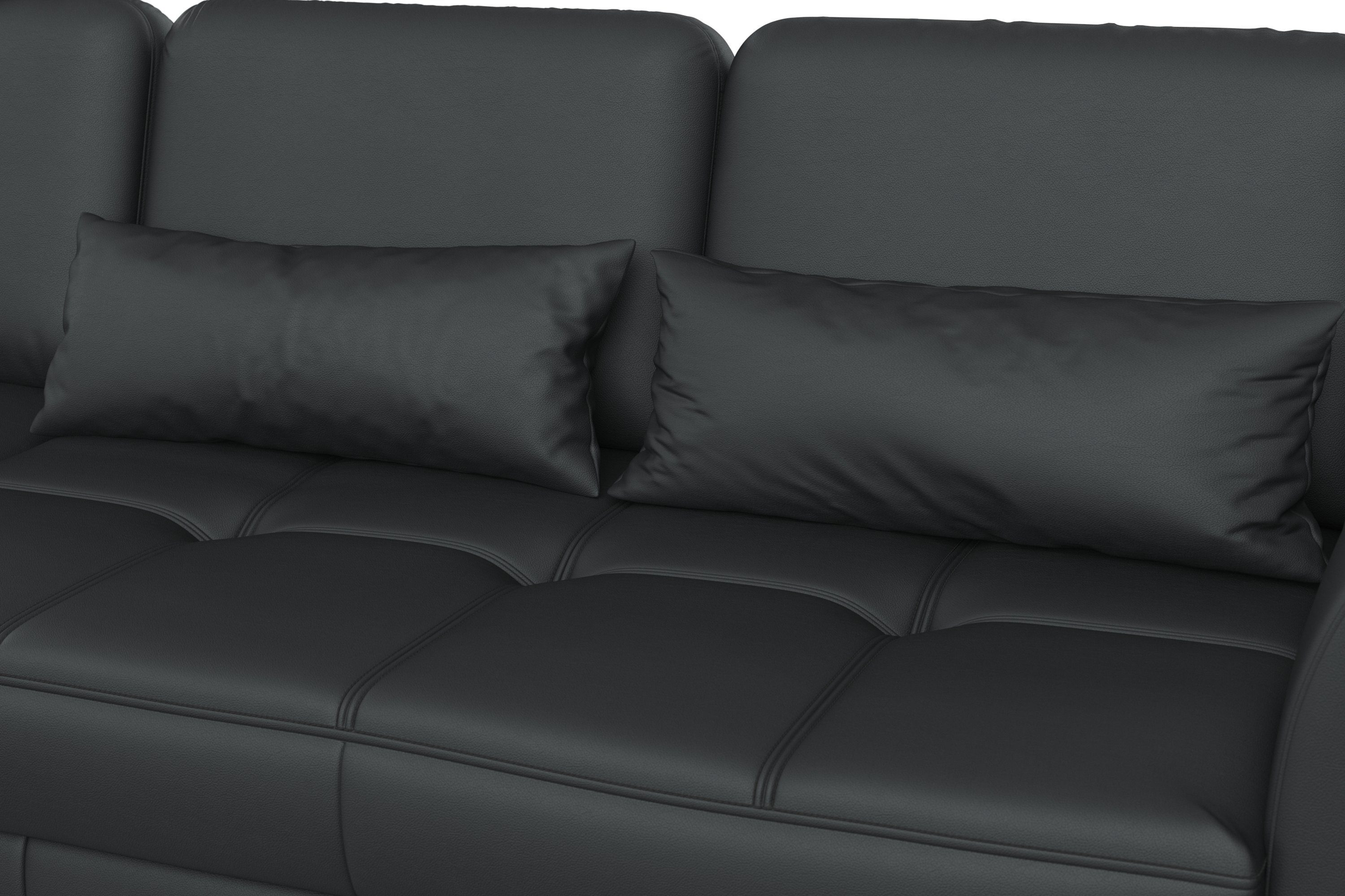 sit&more Hoekbank Bendigo L-vorm inclusief zitdiepteverstelling, bodemvrijheid 15 cm, 2 pootkleuren