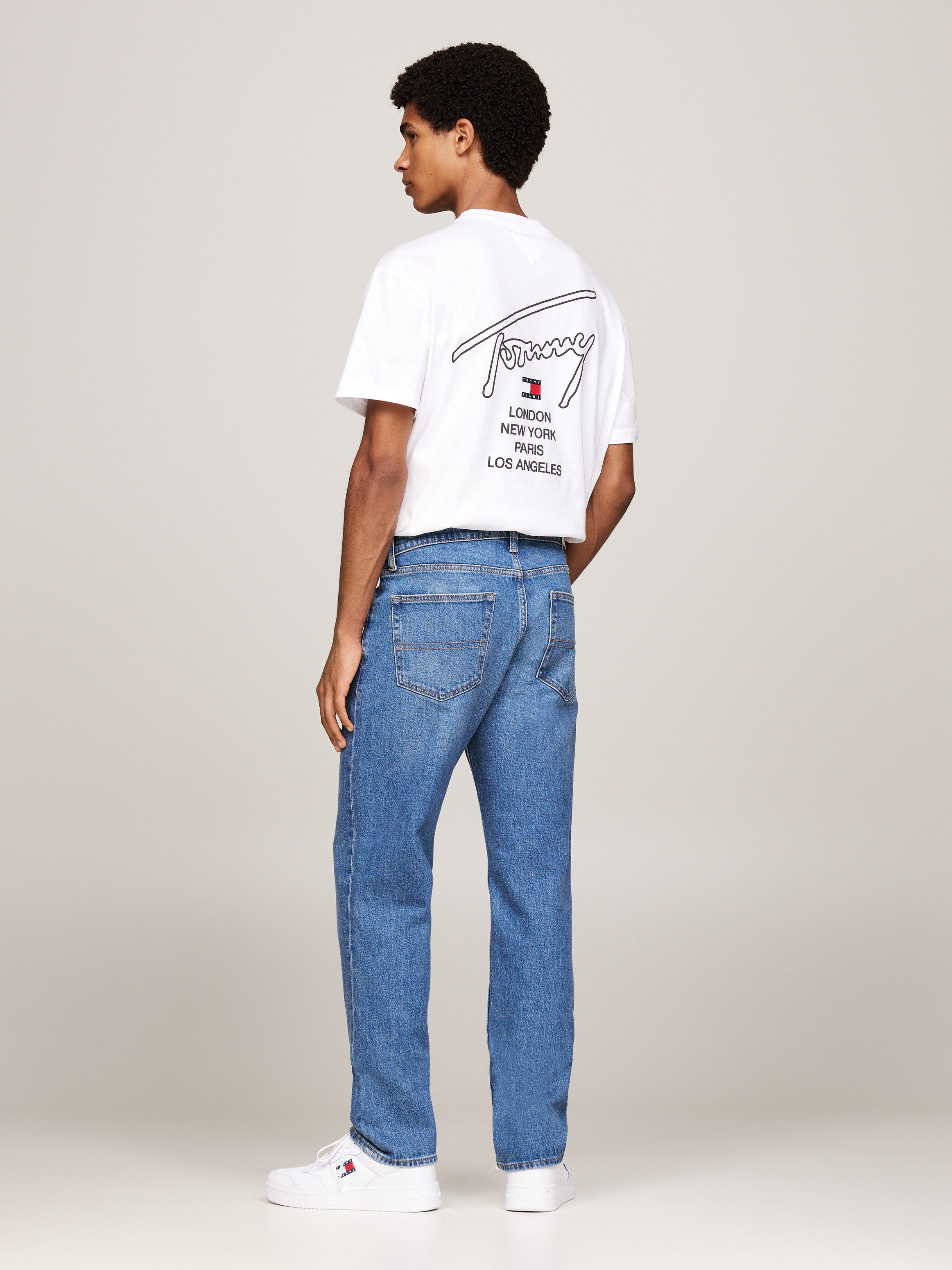 TOMMY JEANS Slim fit jeans RYAN SLIM STRAIGHT met gestempeld logo