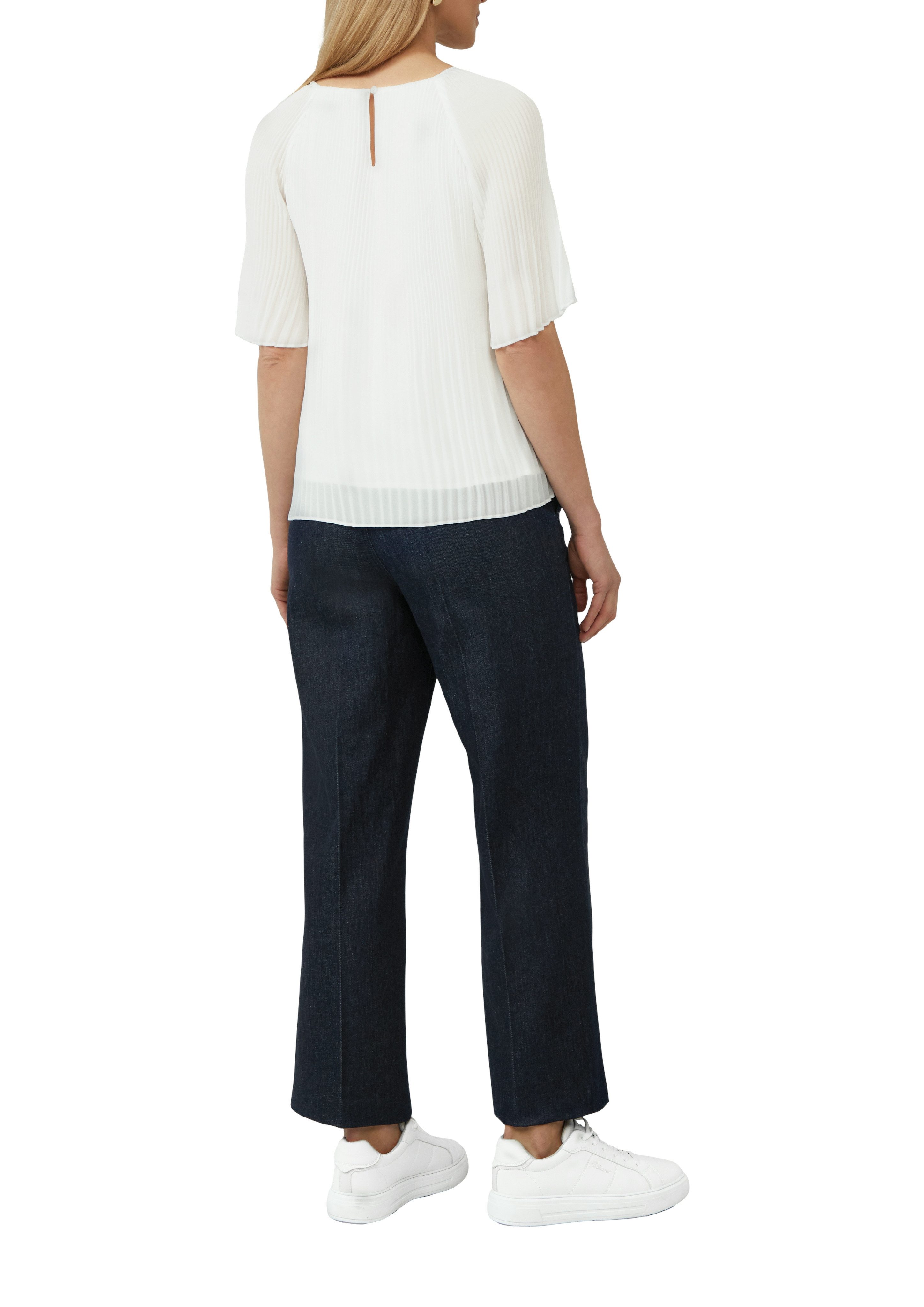 s.Oliver BLACK LABEL Blouse met korte mouwen met structuur