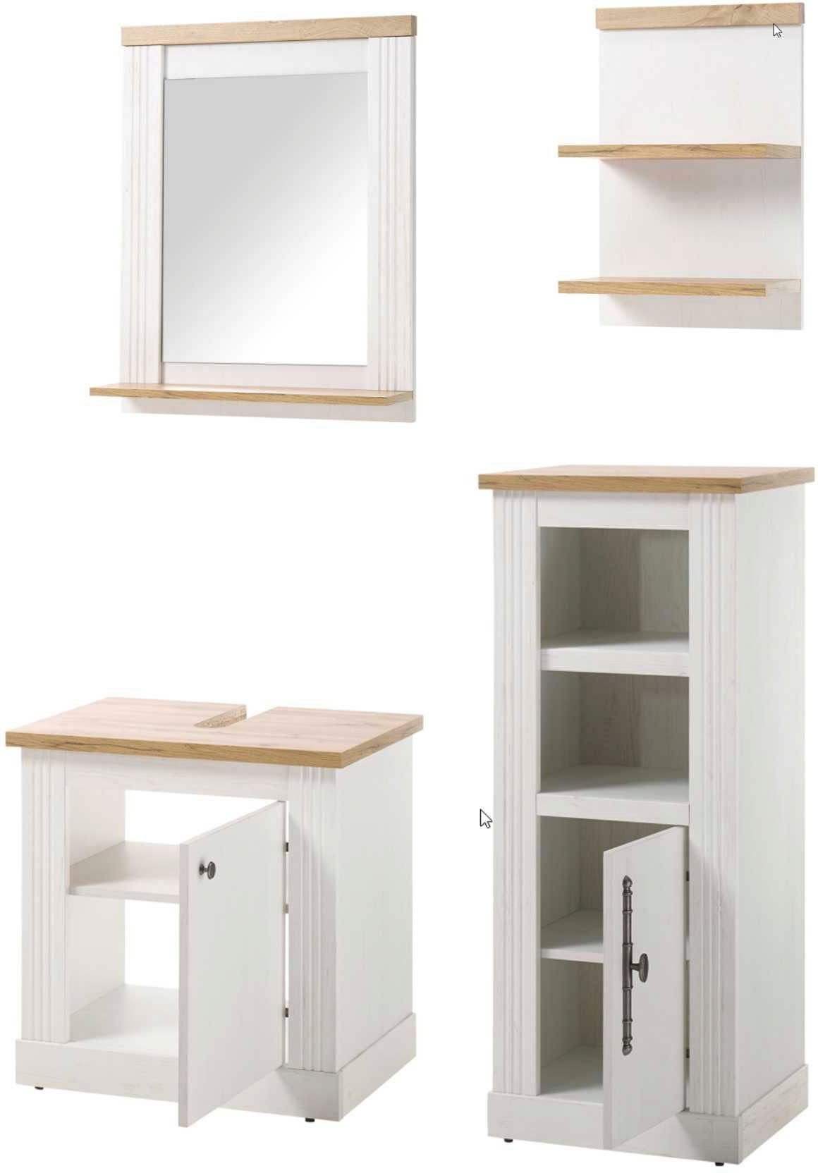 Home affaire Badkamerserie WESTMINSTER, badkamer in landhuisstijl, 4-delig badkamer (4-delig)