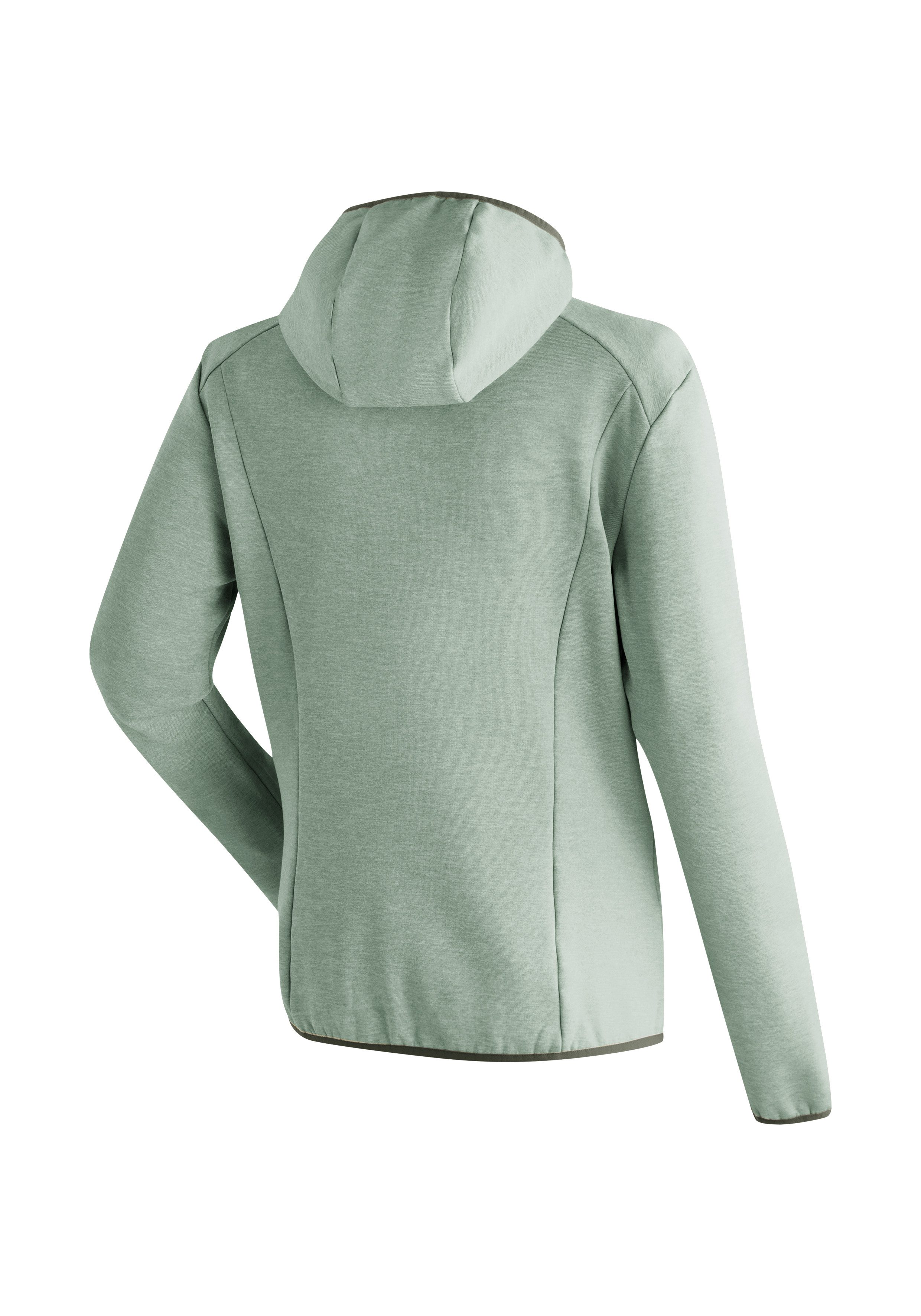 Maier Sports Fleecejack Fave W Dames fleece met verstelbare capuchon, ademende zip-hoodie