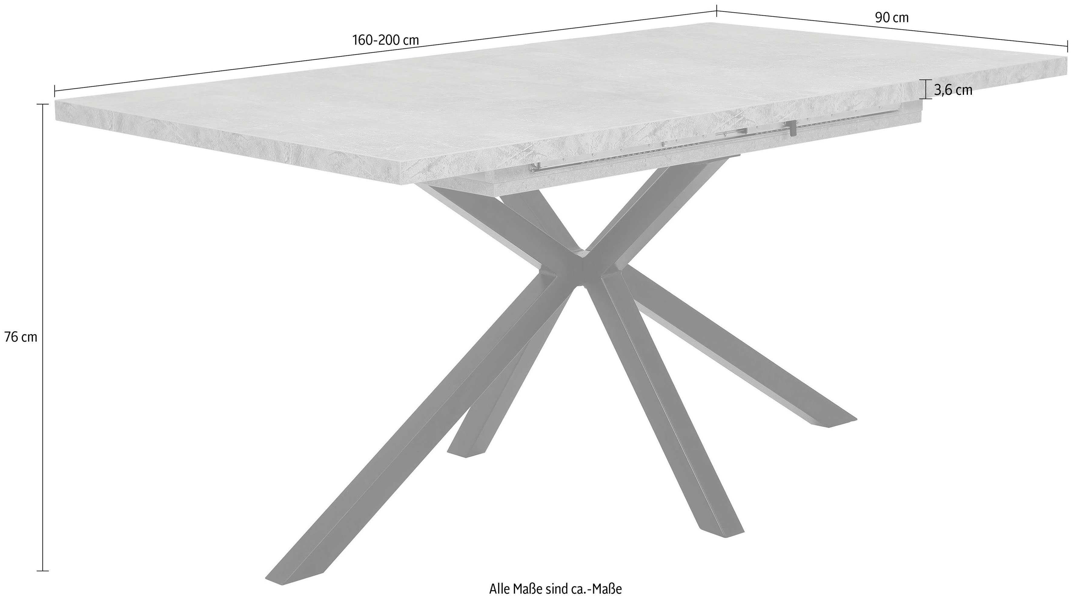 HELA Eettafel uittrekbaar 160-200 cm