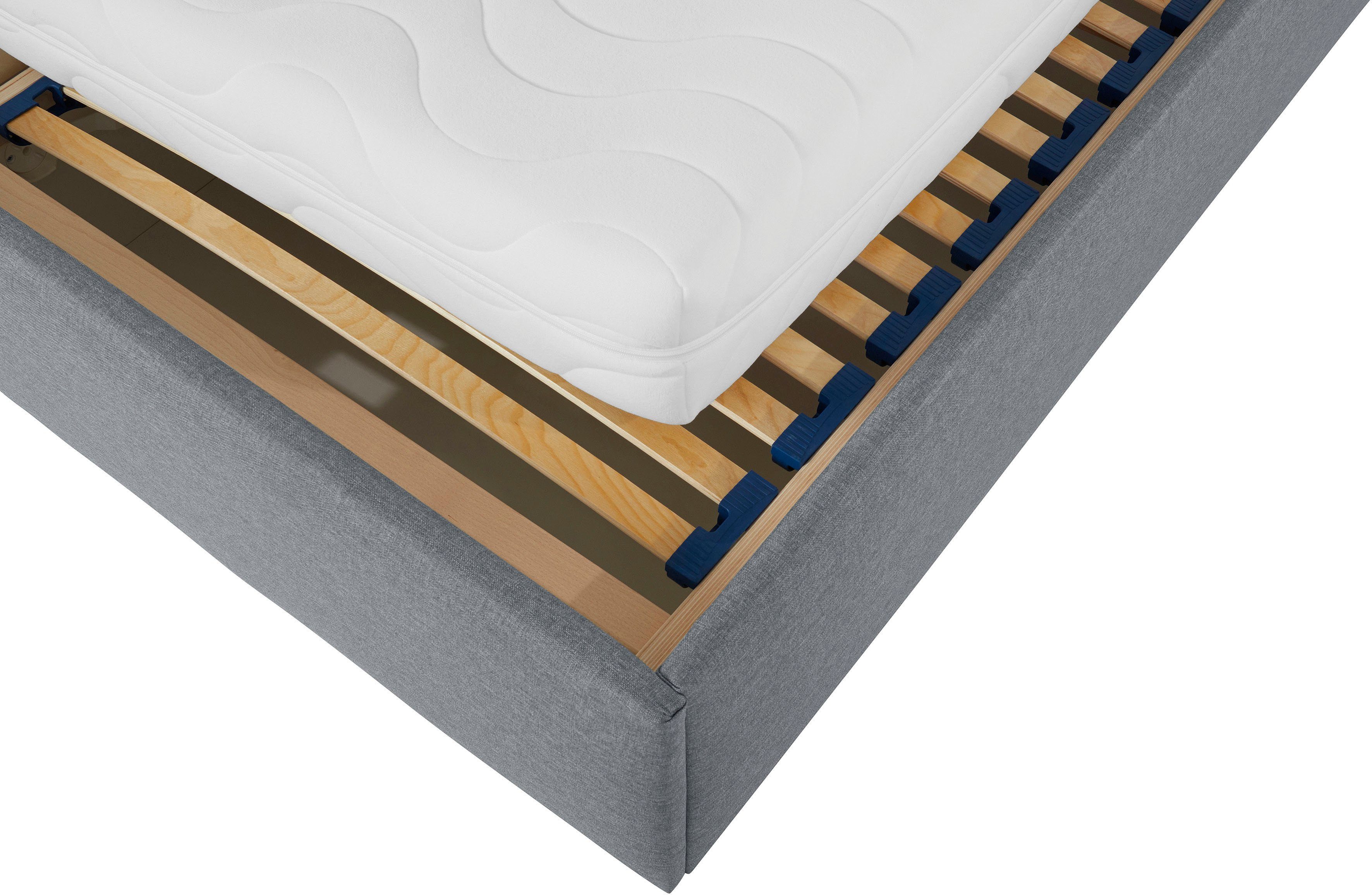 Westfalia Polsterbetten Gestoffeerd bed Rostock ook verkrijgbaar met extra opbergruimte en verstelbare hoofdsteunen