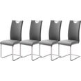 mca furniture vrijdragende stoel paulo stoel belastbaar tot 120 kg (set, 4 stuks) grijs