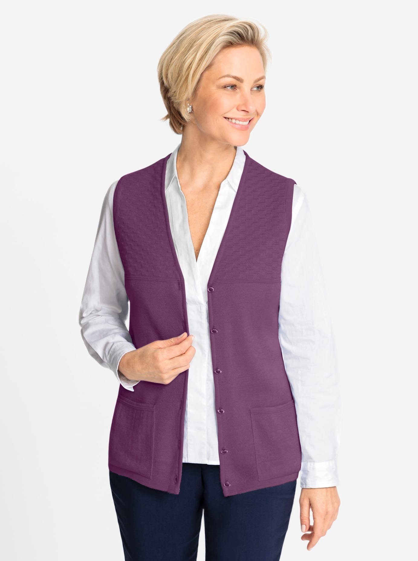 Classic Mouwloos vest dames mouwloze vesten maat 40 paars