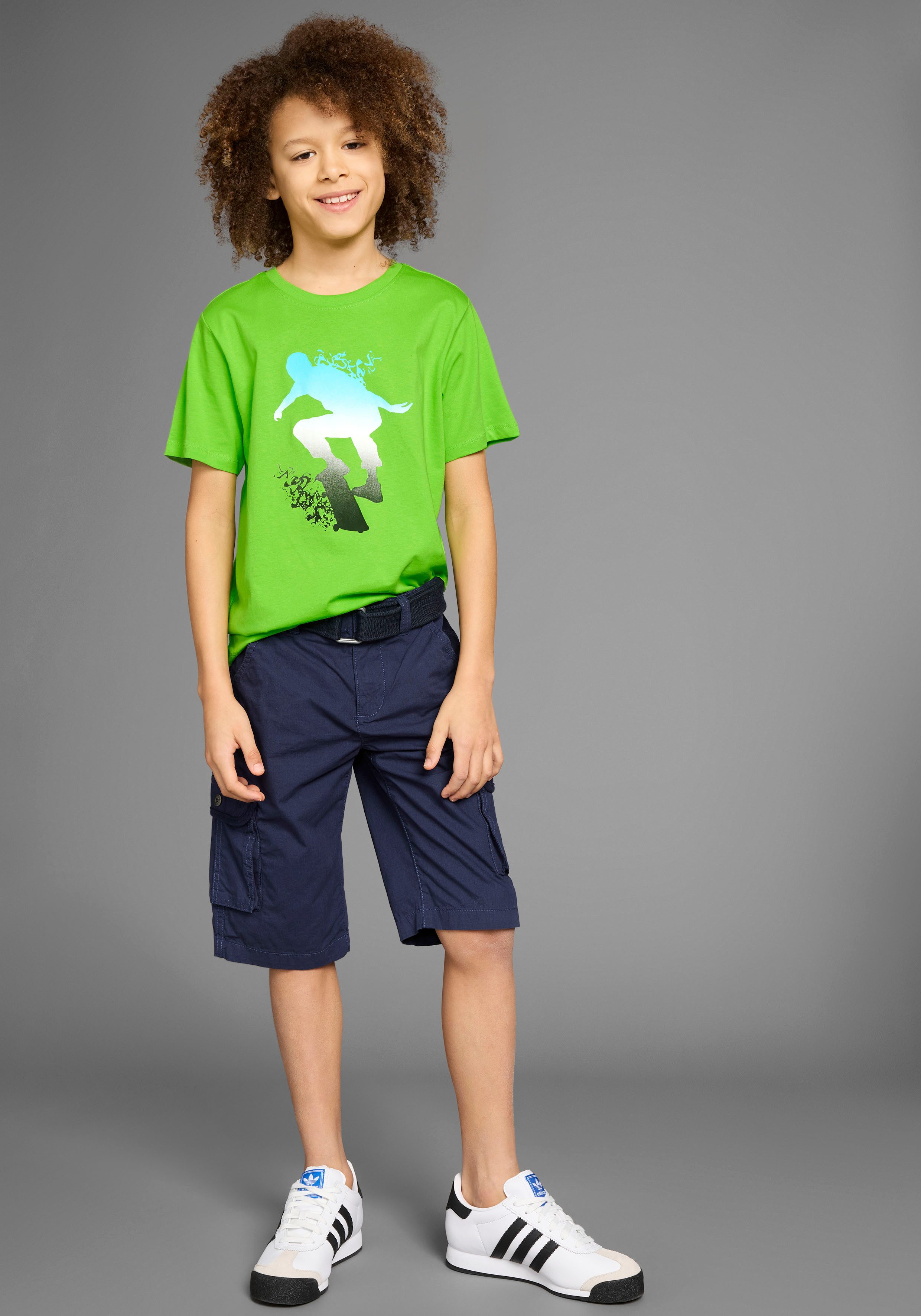 KIDSWORLD T-shirt Skating Korte mouwen, basic pasvorm, bedrukt, ronde hals