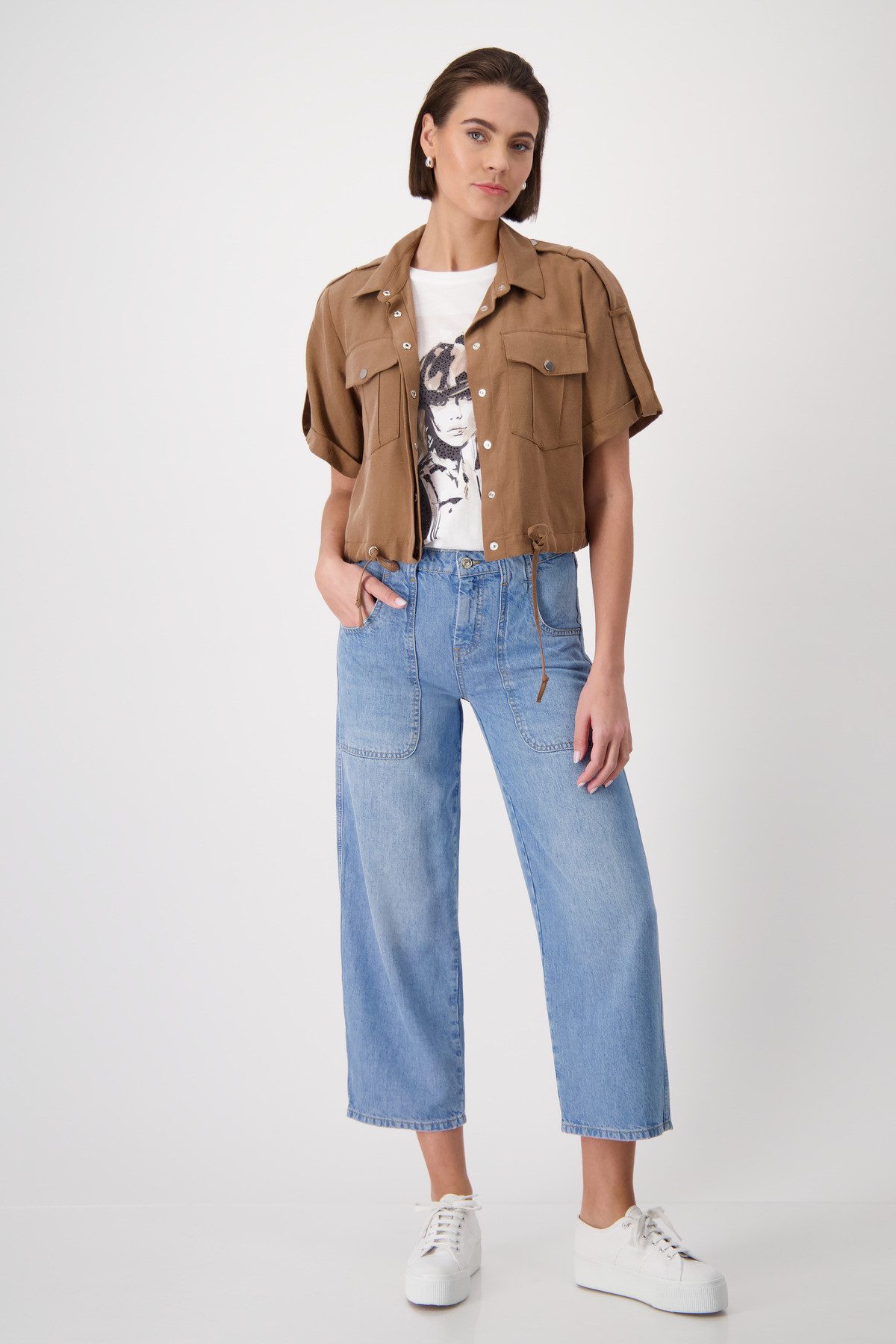 Monari Korte blazer Jacket van lyocellmix