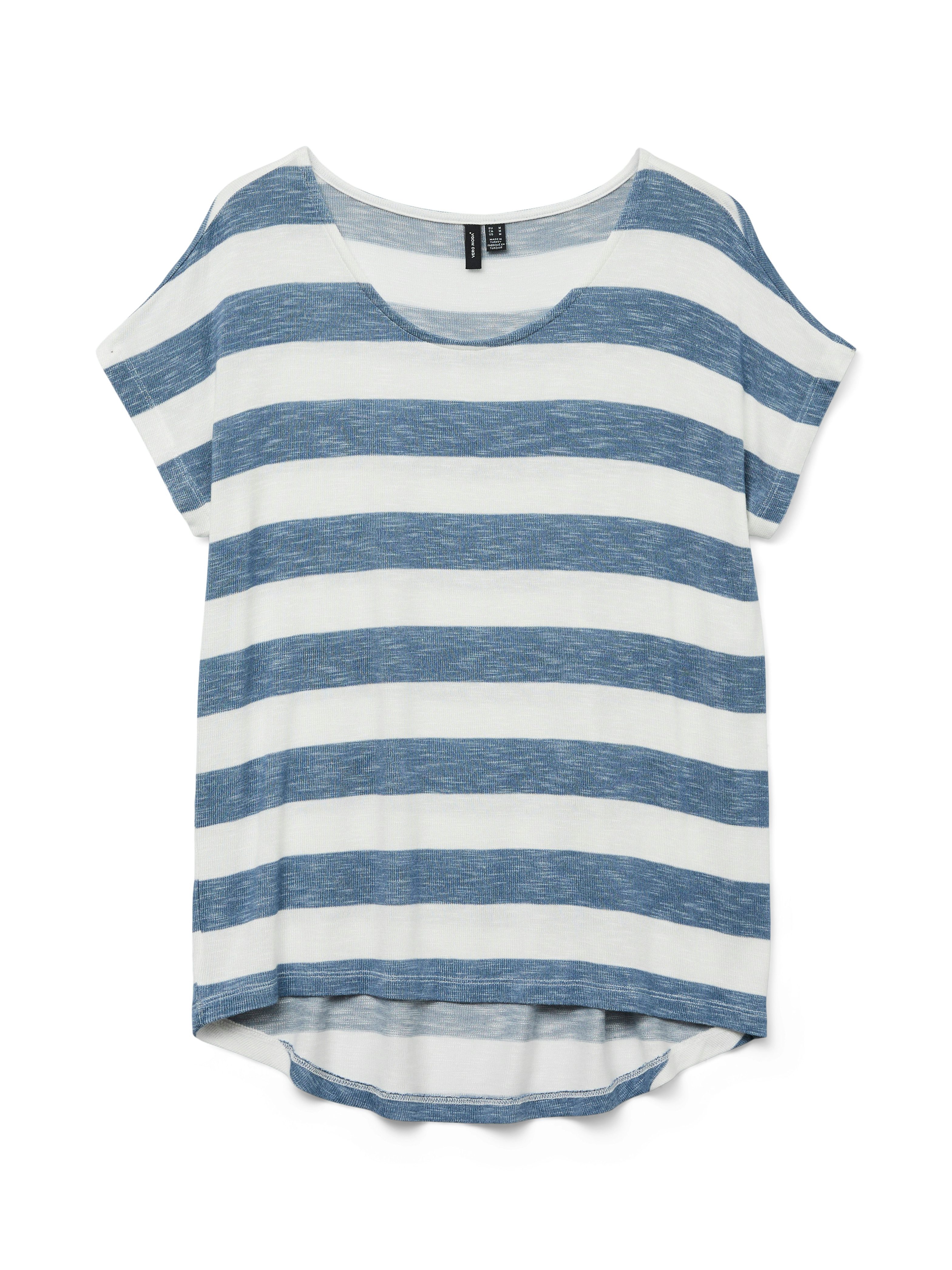 Vero Moda Shirt met korte mouwen VMWIDE STRIPE SL TOP GA JRS NOOS