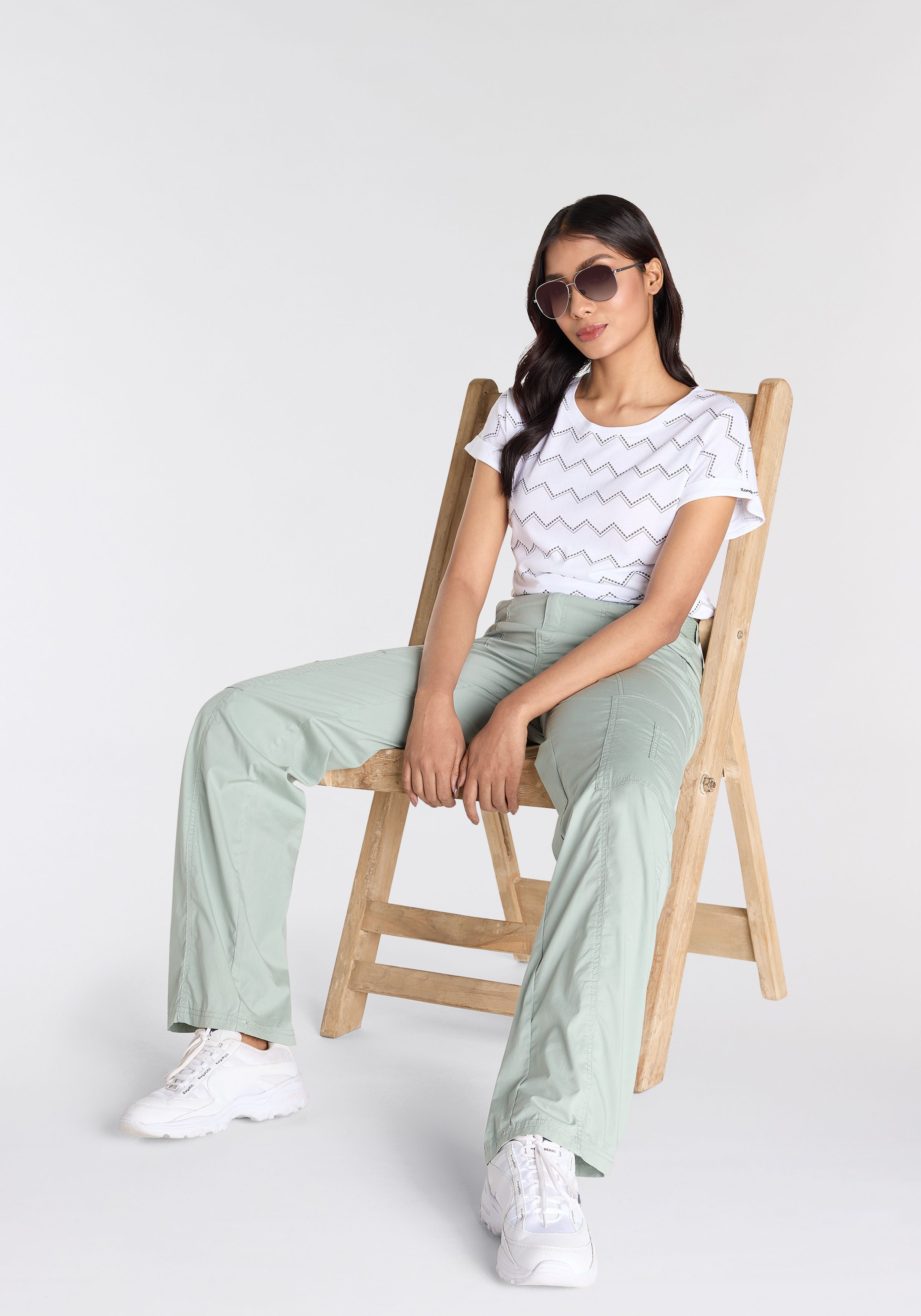 KangaROOS Shirt met korte mouwen met zigzagpatroon