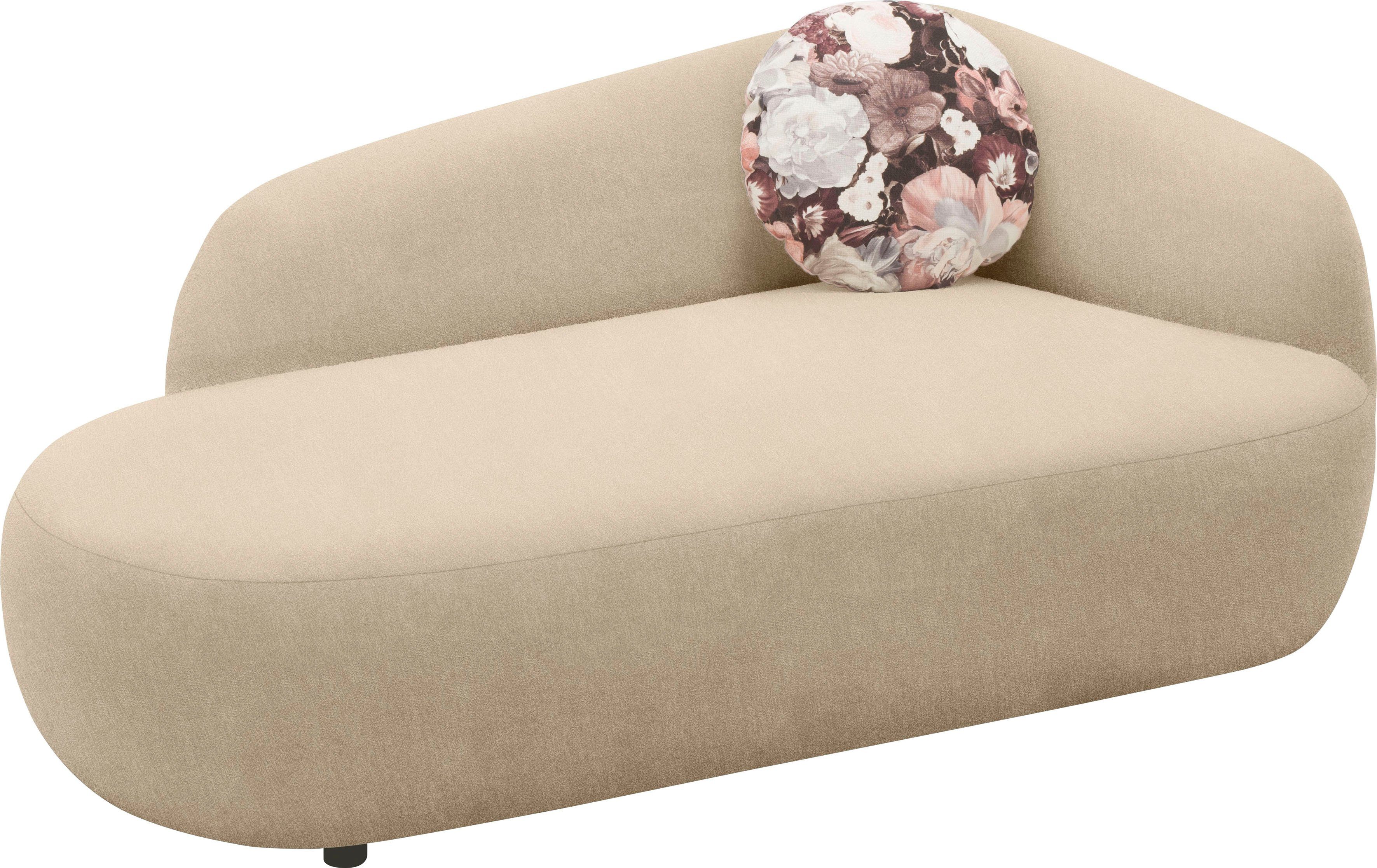 andas Récamier Björnar incl. reversible-sierkussen: bloemmotief, resp. uni, Binnenvering, armleuning links of rechts naar keuze, B/D/H: 183x105x75 cm