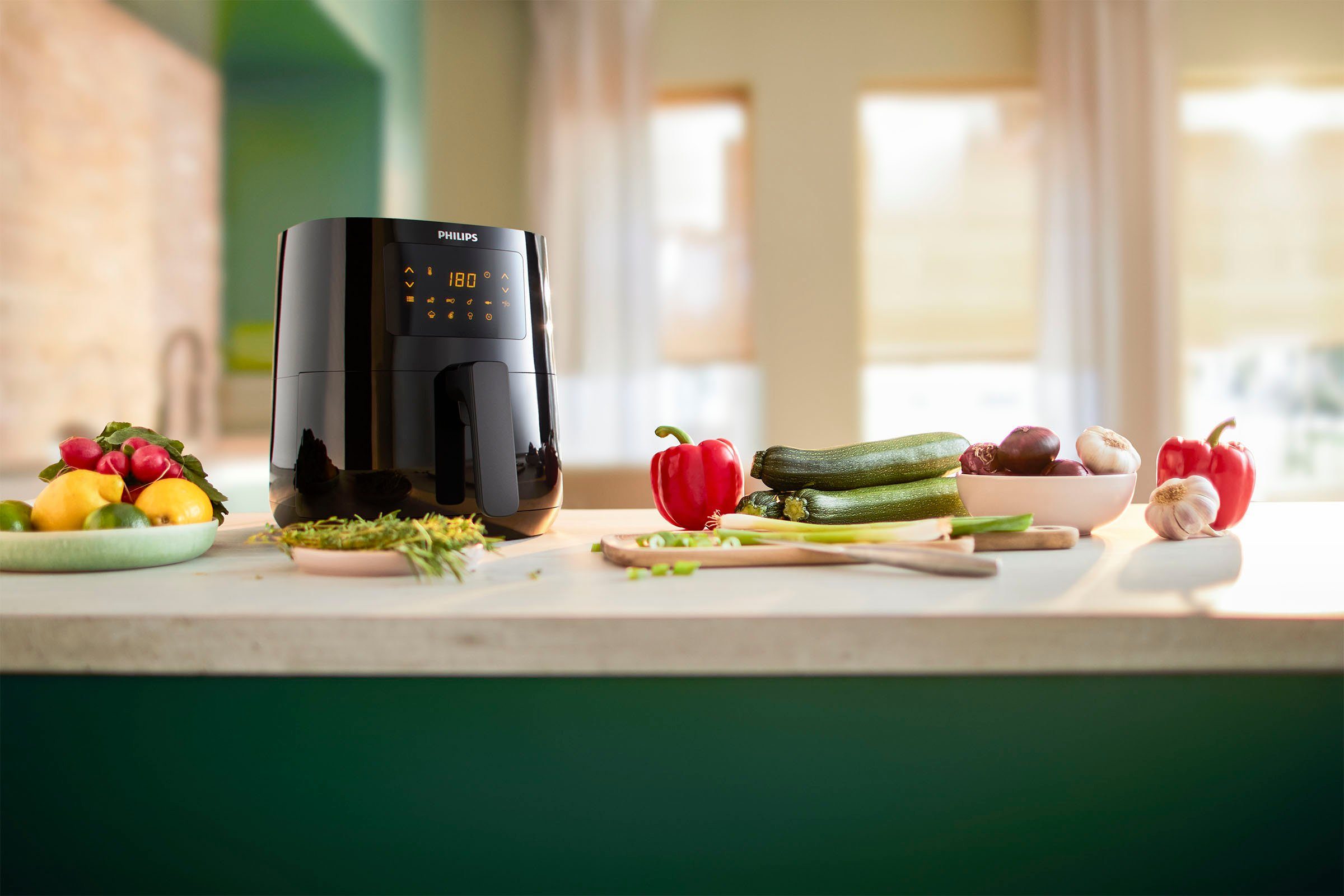 Philips Airfryer L HD9252/90, 4,1 l met 7 instellingen en warmhoudfunctie, digitaal display