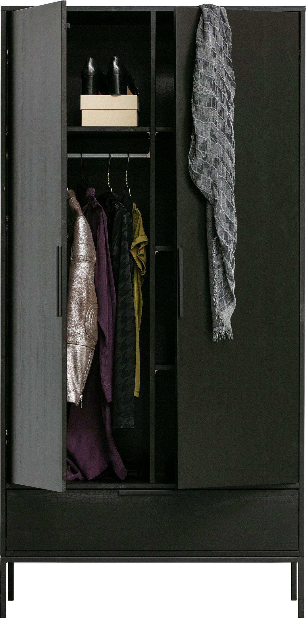 WOOOD Kledingkast Adam Multifunctionele kast met lade