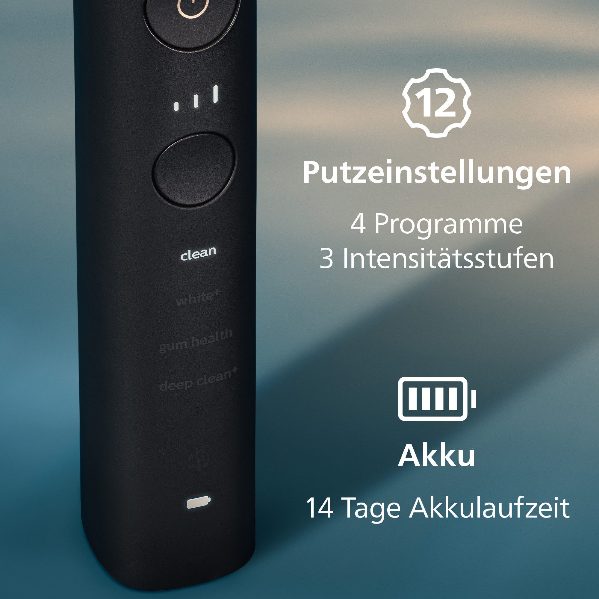 Philips Sonicare Elektrische tandenborstel DiamondClean 9000 HX9913/18 met geïntegreerde druksensor, 4 reinigingsprogramma's en 3 intensiteitsniveaus