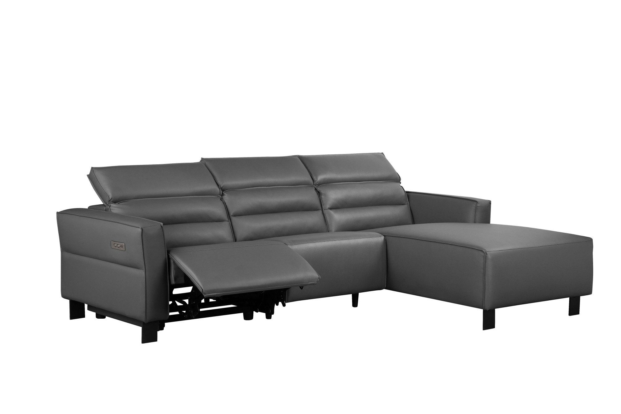 Places of Style Hoekbank Carpari, L-vorm, 263 cm, handmatige of elektrische relaxfunctie
