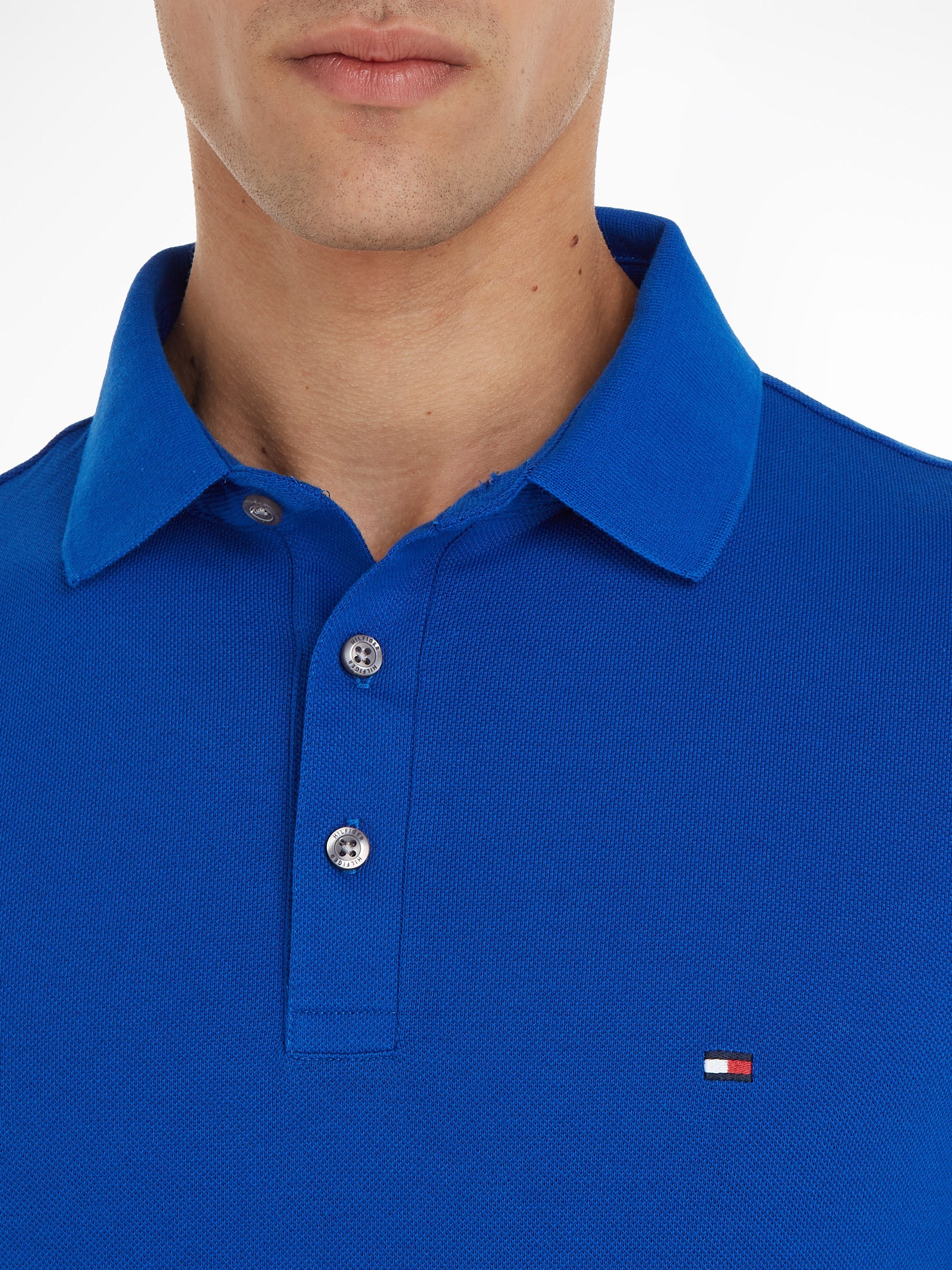 Tommy Hilfiger Poloshirt 1985 SLIM POLO van iets gestructureerd piqué