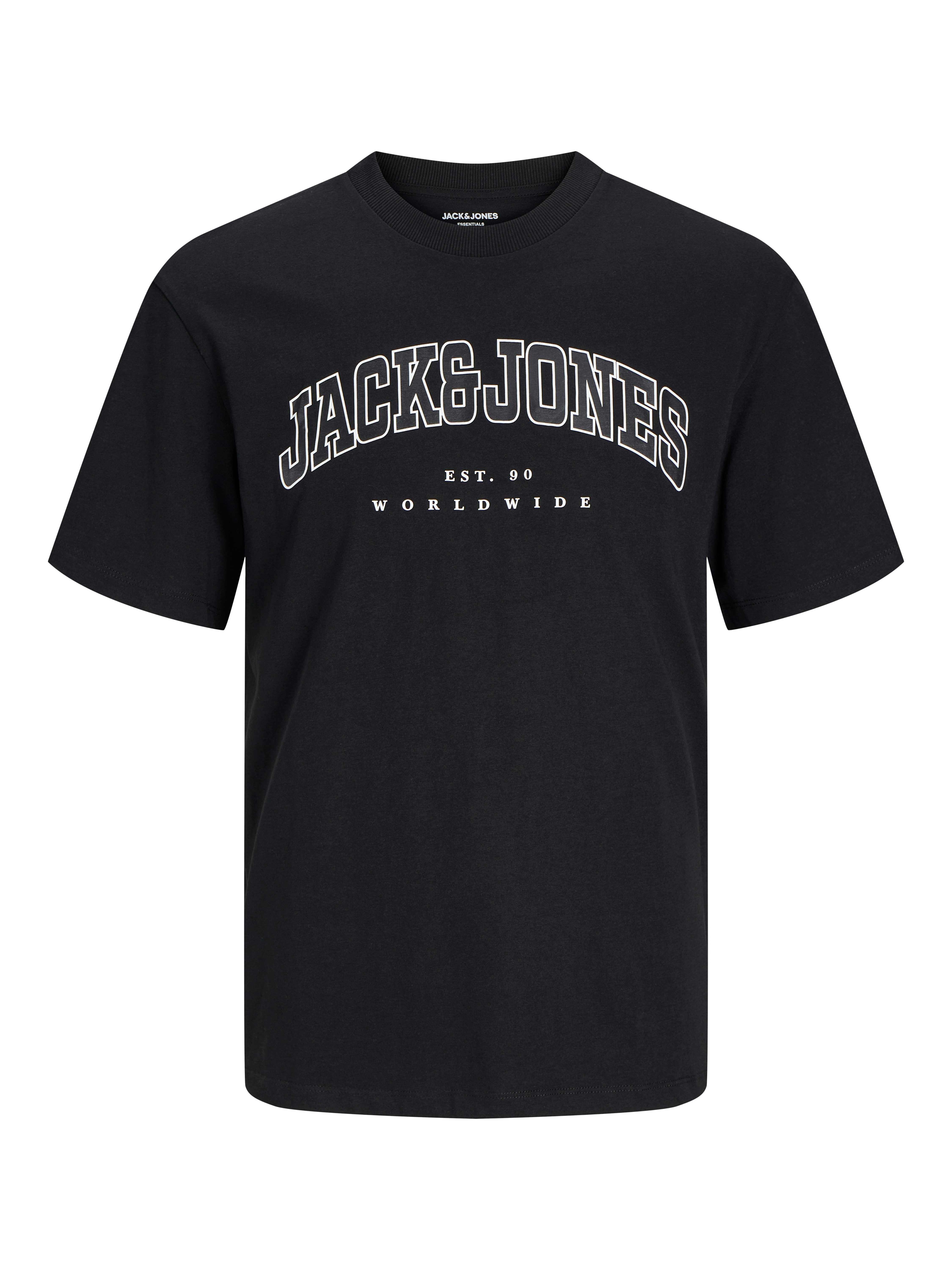 Jack & Jones Junior Shirt met ronde hals JJECALEB VARSITY TEE SS O-NECK NOOS JNR