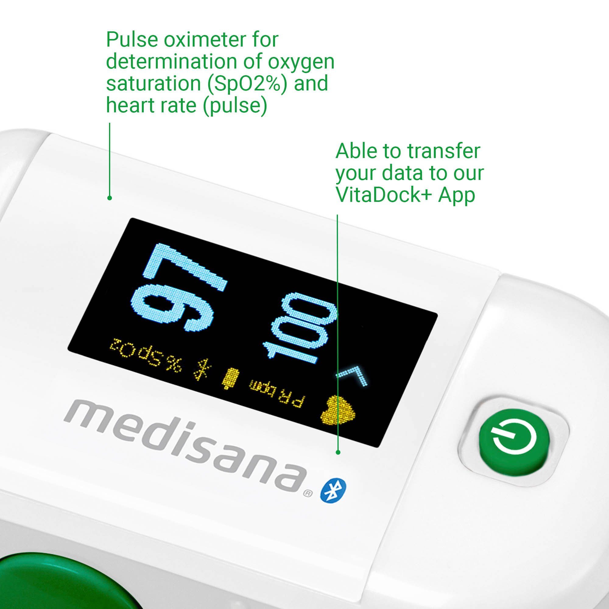 Medisana Saturatiemeter PM 100 Connect, Bluethooth