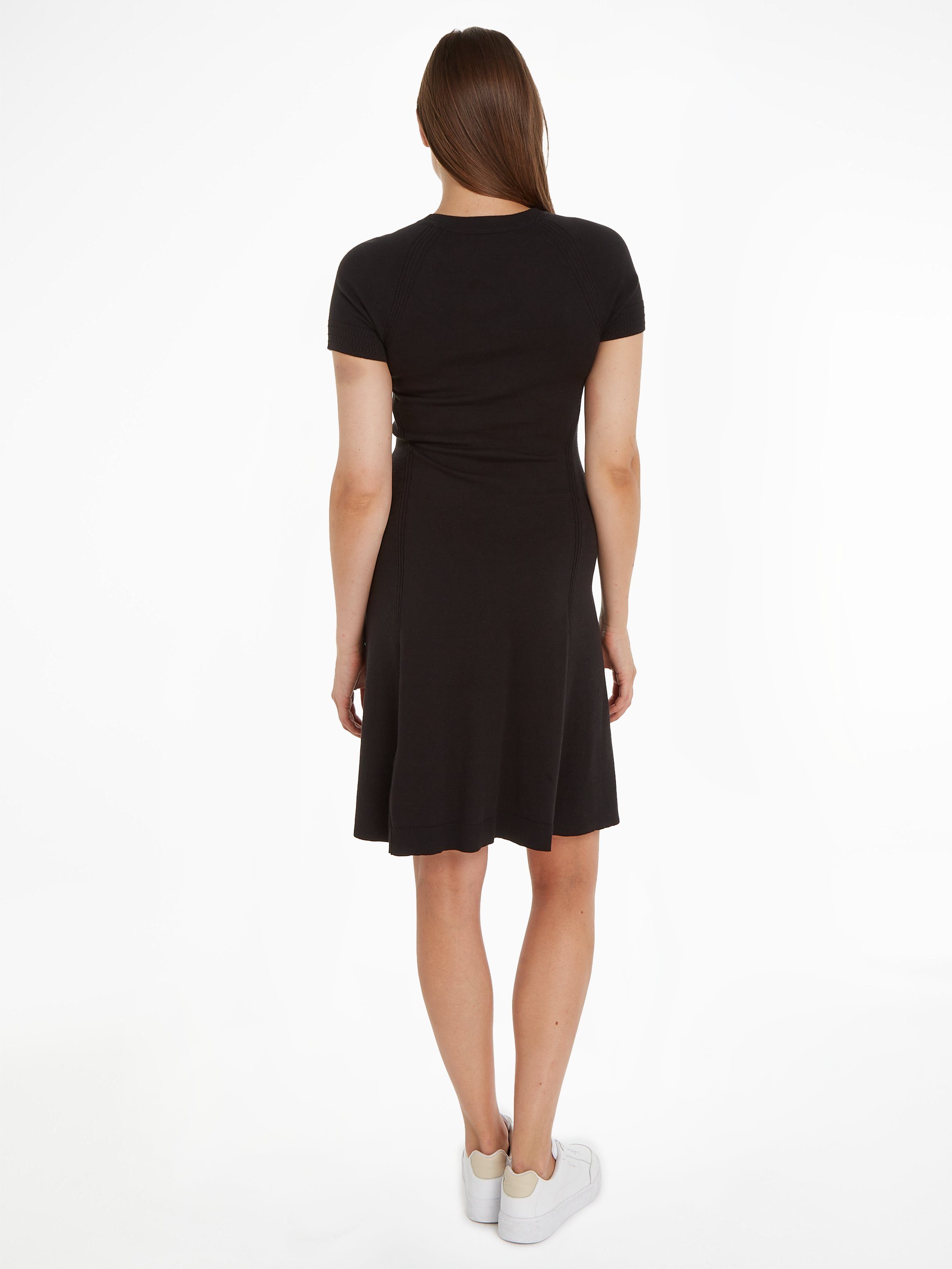 Tommy Hilfiger Jerseyjurk CO JERSEY STITCH F&F DRESS met logoborduursel op borsthoogte