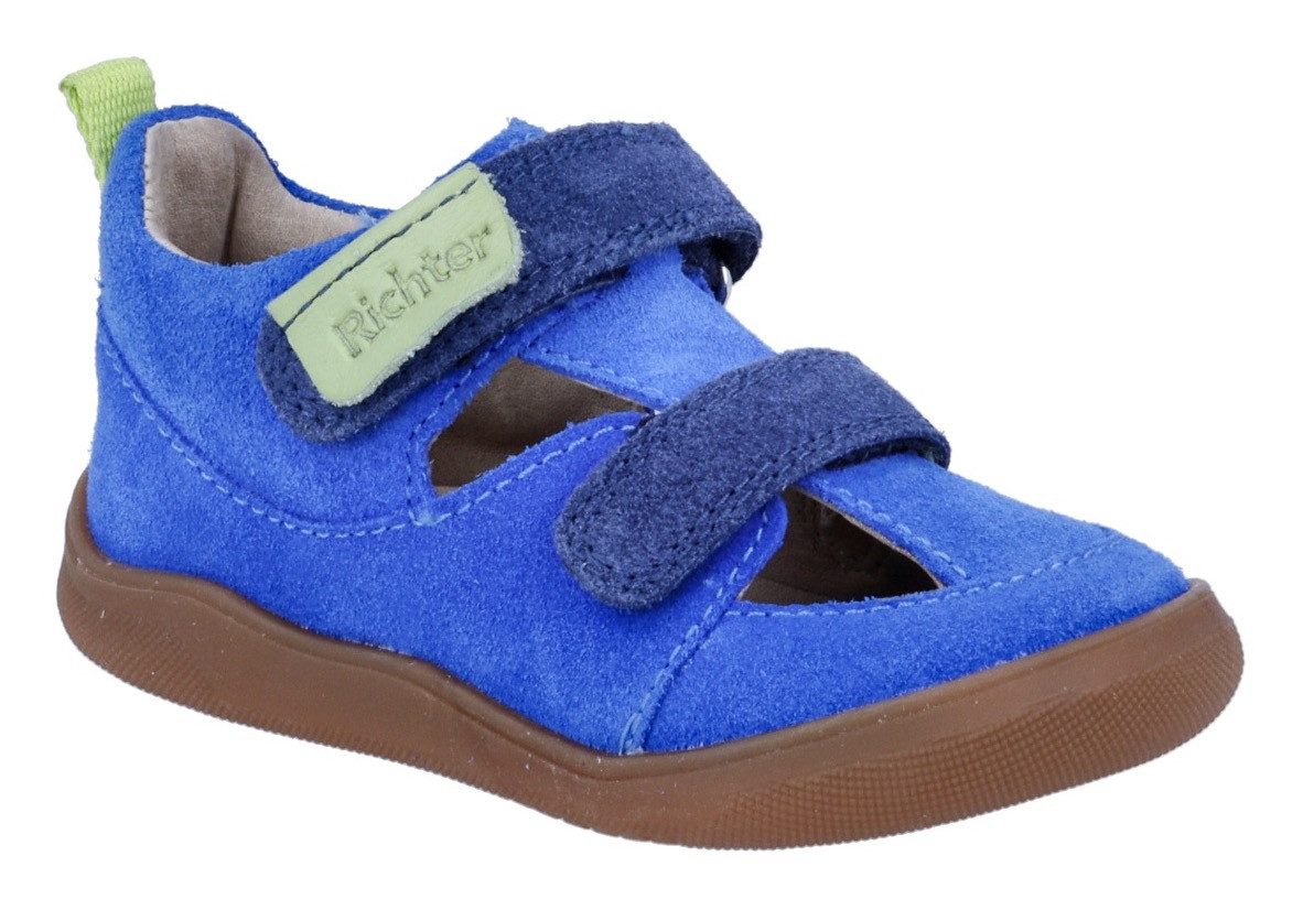 Richter Babyschoentjes Samy WMS: gemiddeld Sandaal met klittenband, maat sjabloon om te downloaden kinderen meisjes maat 20 blauw