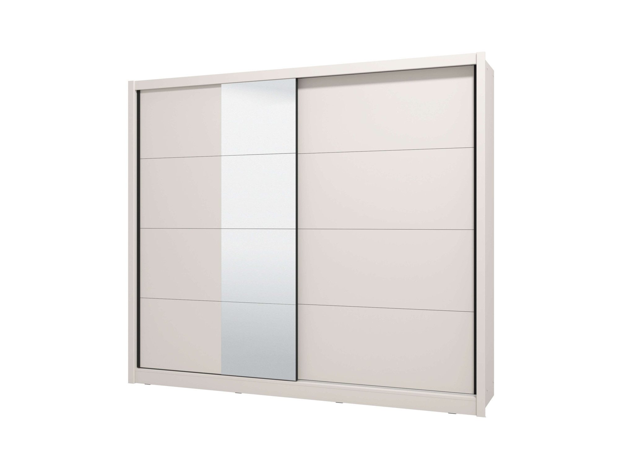 INOSIGN Schuifdeurkast Albi, slaapkamerkast, linnenkast in cashmere of wit Kledingkast met spiegel MET binneninrichting, FSC®-gecertificeerd
