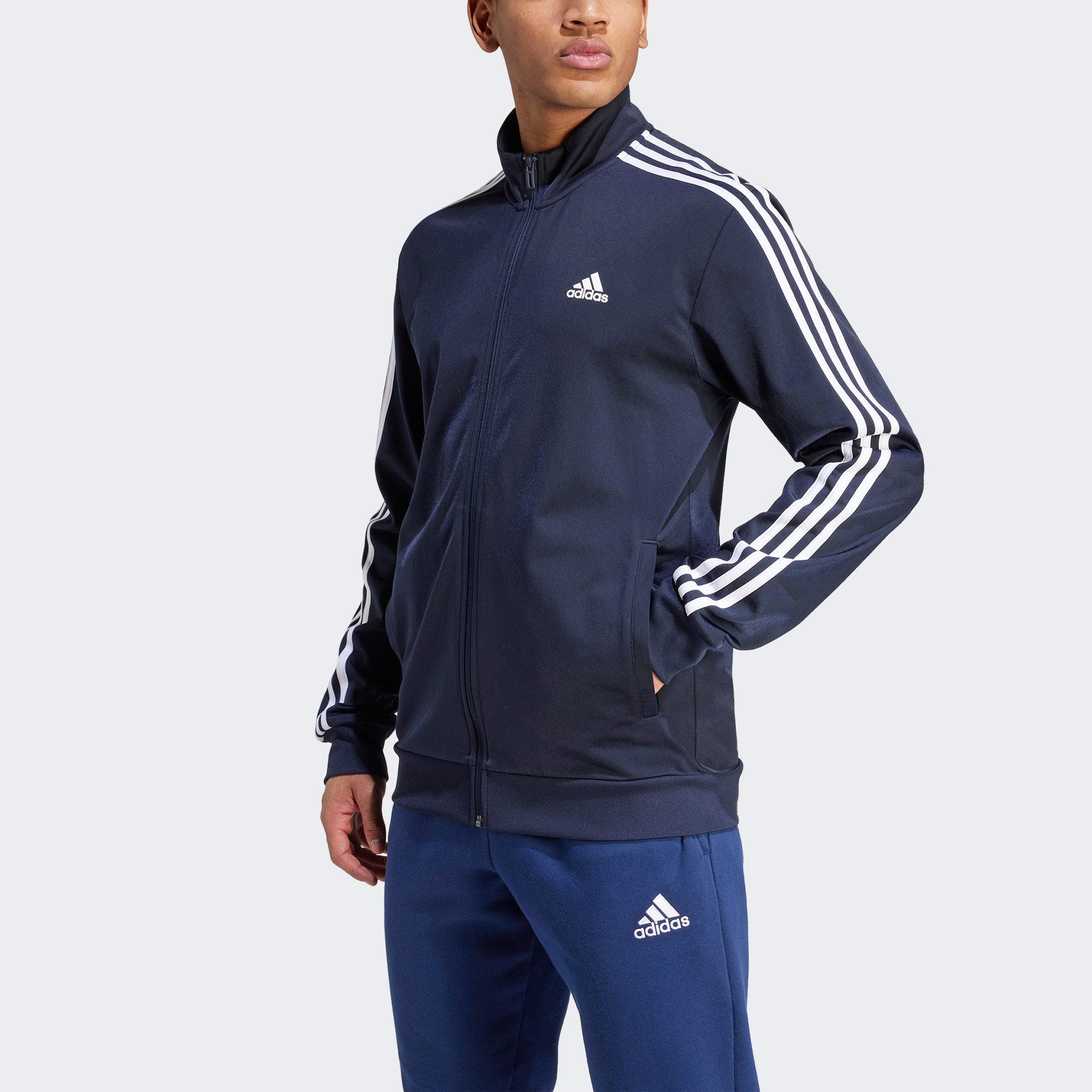 adidas sportswear trainingsjack blauw