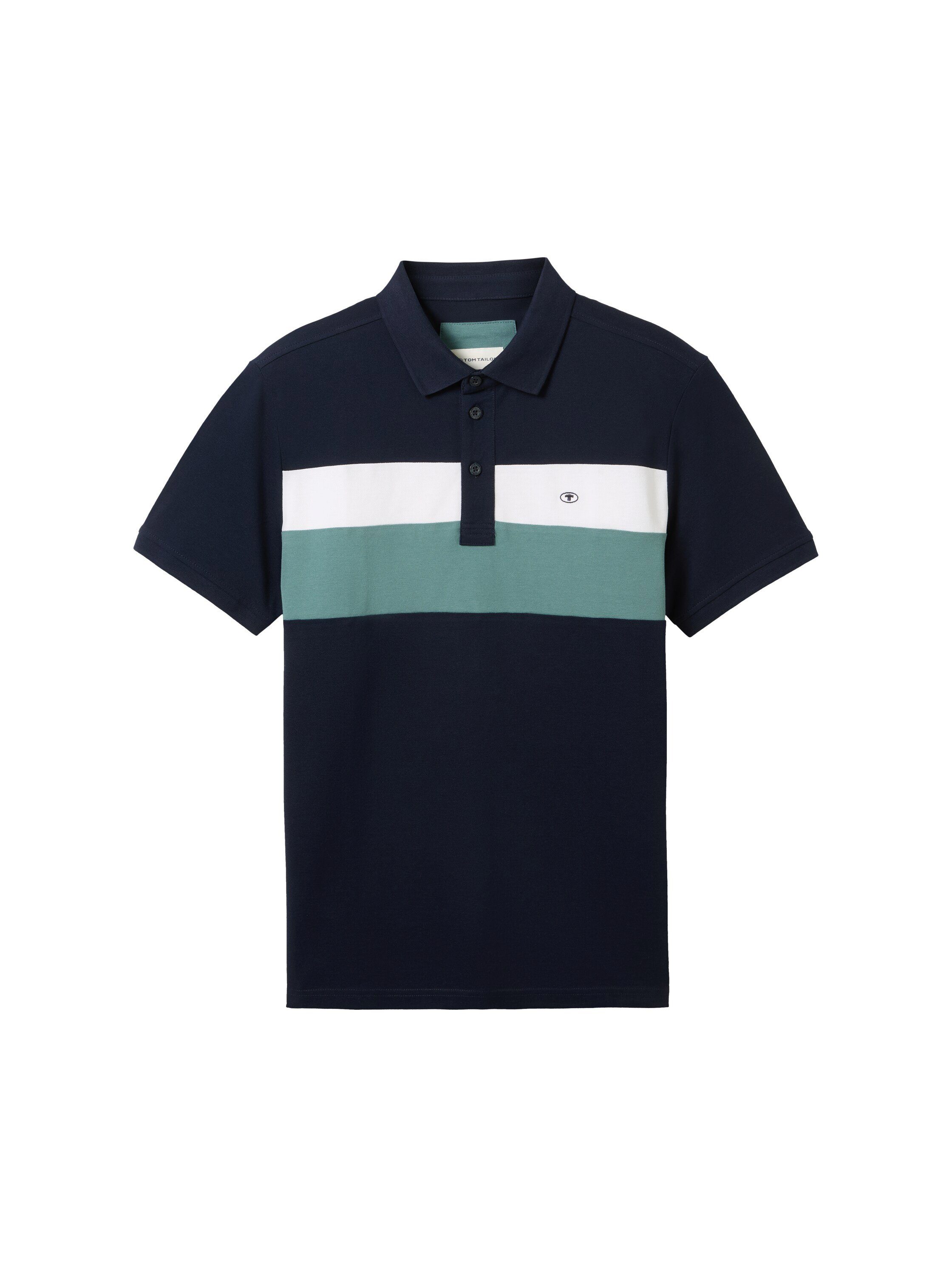 Tom Tailor Poloshirt met logo in reliëf op de borst