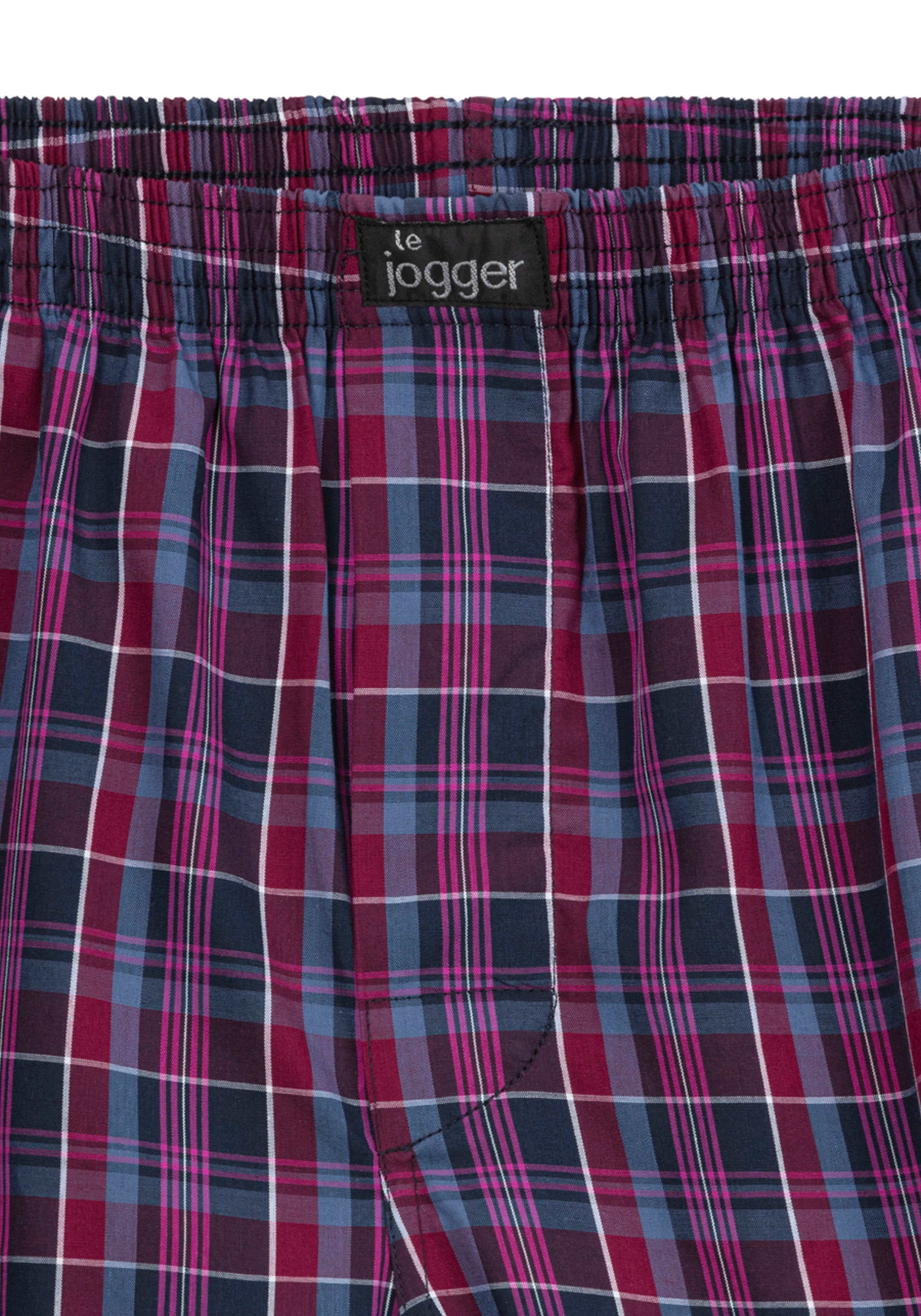 le jogger® Geweven boxershort van puur katoen (set, 3 stuks)