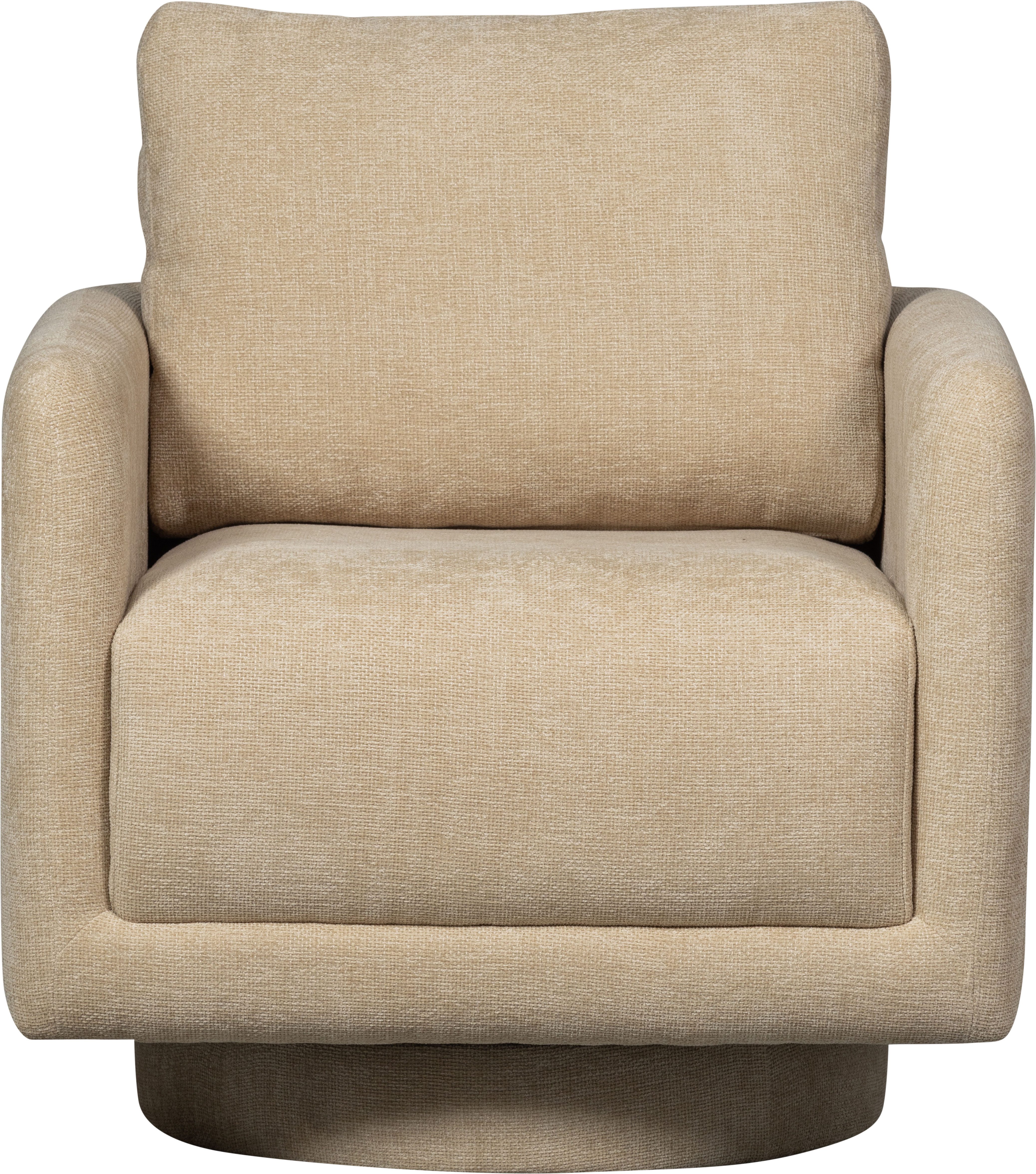 WOOOD Draaibare fauteuil OSCAR met zachte chenille bekleding, breedte 78 cm