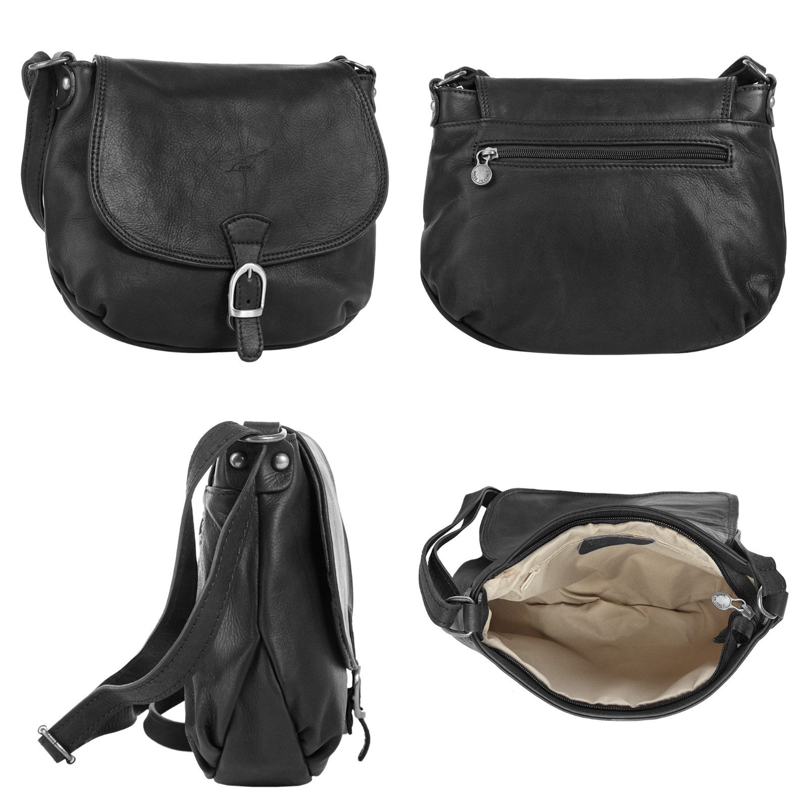 Samantha Look Schoudertas echt leer, made in italy