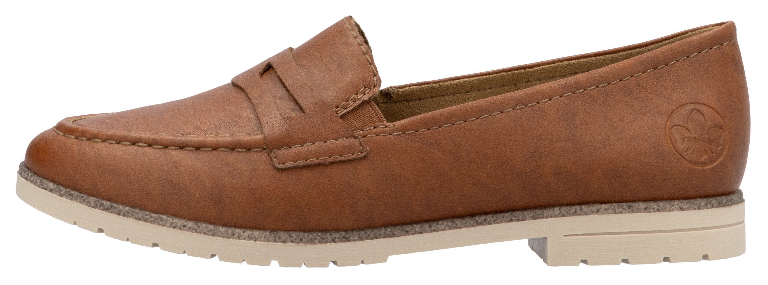 Rieker Instappers Business slipper, mocassin, instapschoen met geprofileerde loopzool