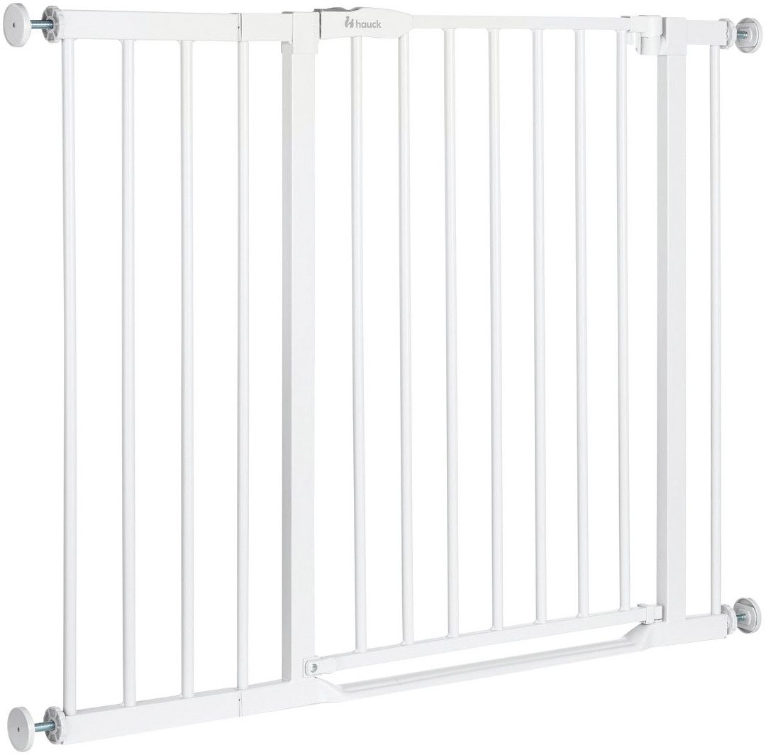 Hauck Traphek Clear Step set 2 inclusief verlenging 21 cm, wit ook als traphekje te gebruiken, 96-101 cm, vlakke doorgang