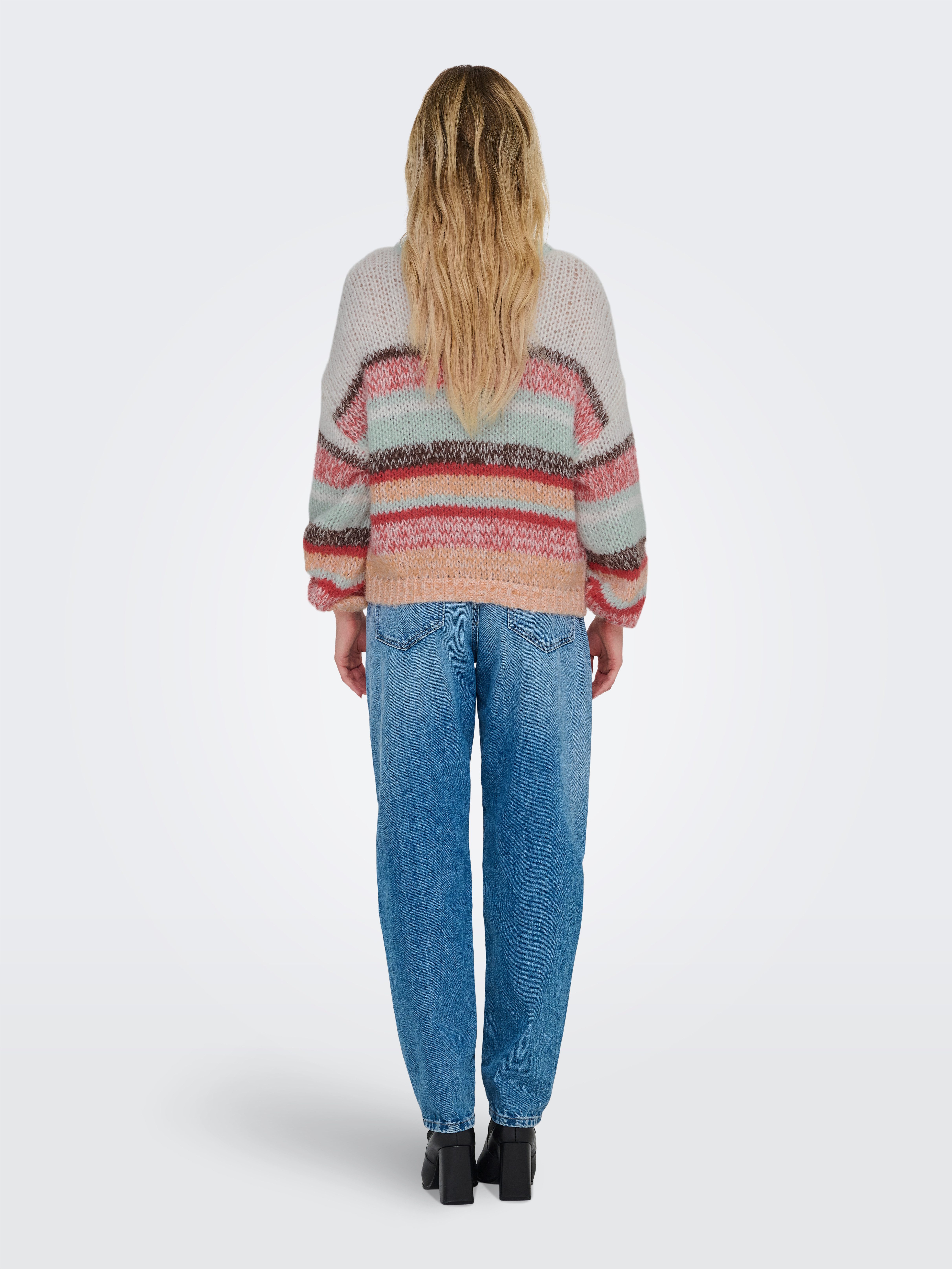 Only Trui met ronde hals ONLALYSSA L/S LIFE O-NECK CC KNT