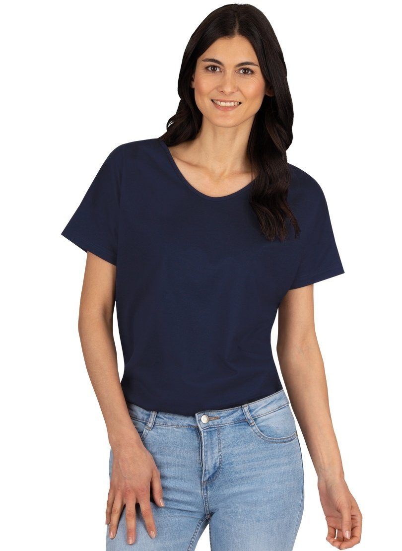 Trigema T-shirt TRIGEMA oversized T-shirt met V-hals (1-delig)